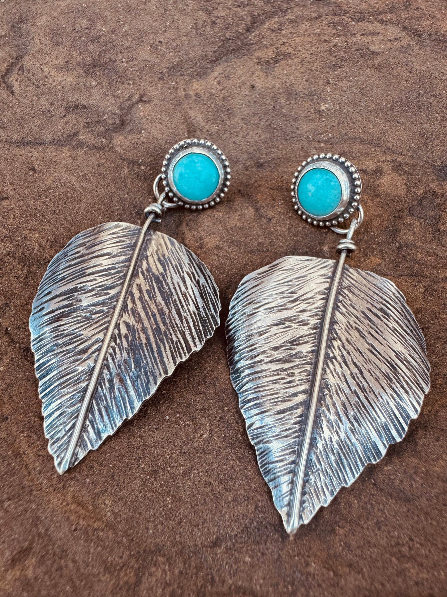 Amazonite Leaf earrings