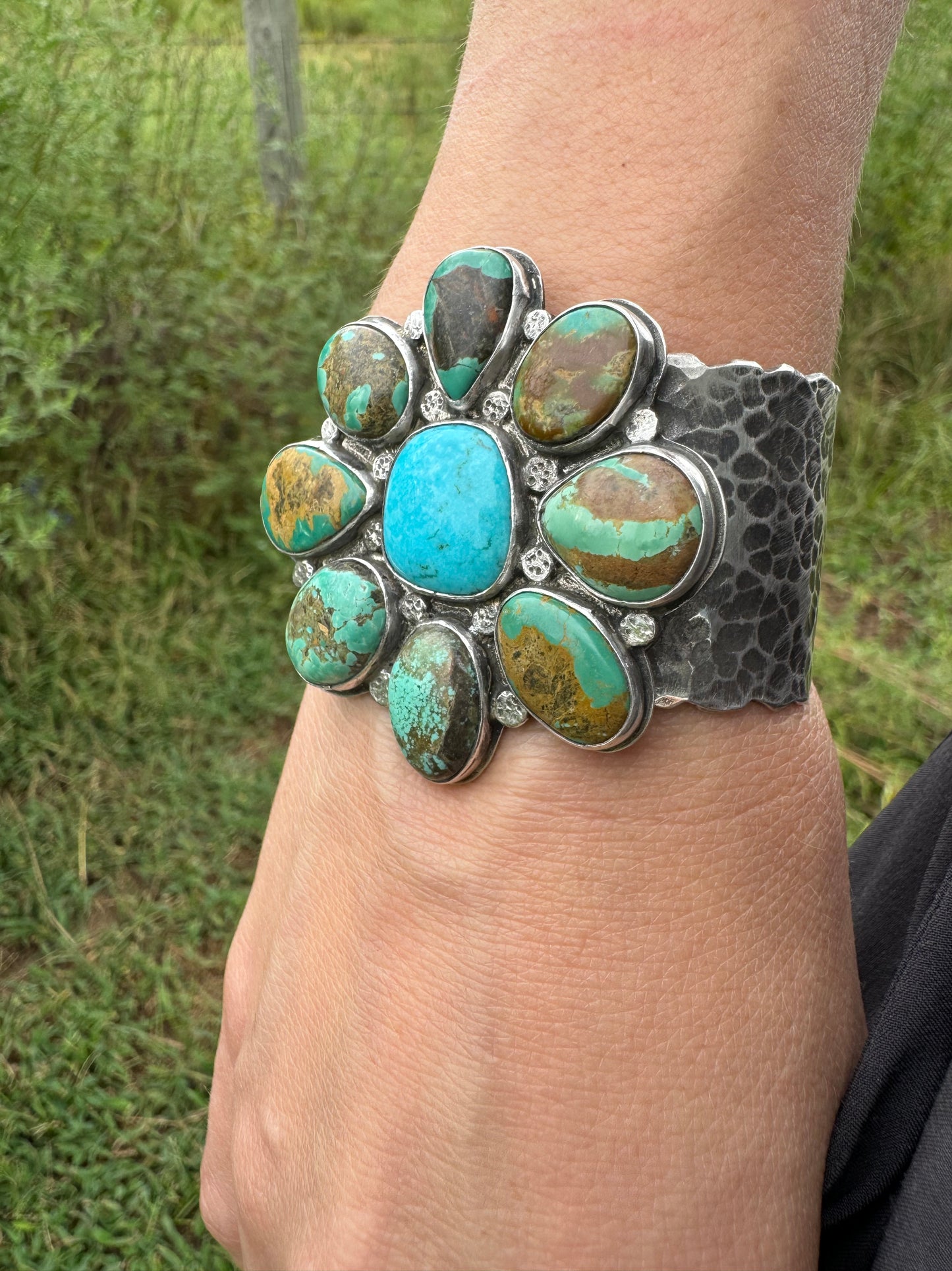 Tyrone turquoise Blossom cuff