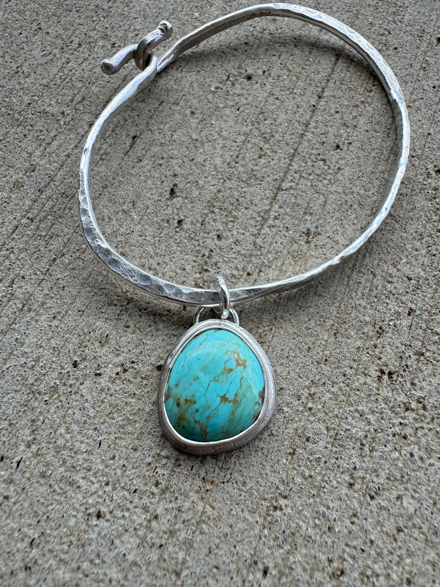 Turquoise Hammered Bangle