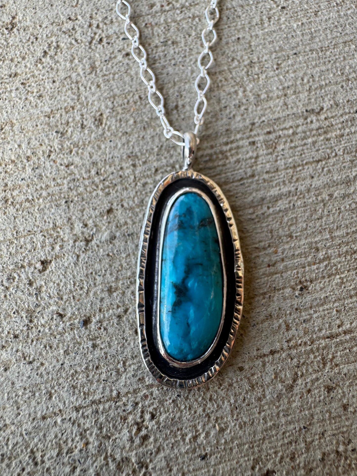 Dark Blue Kingman Turquoise necklace