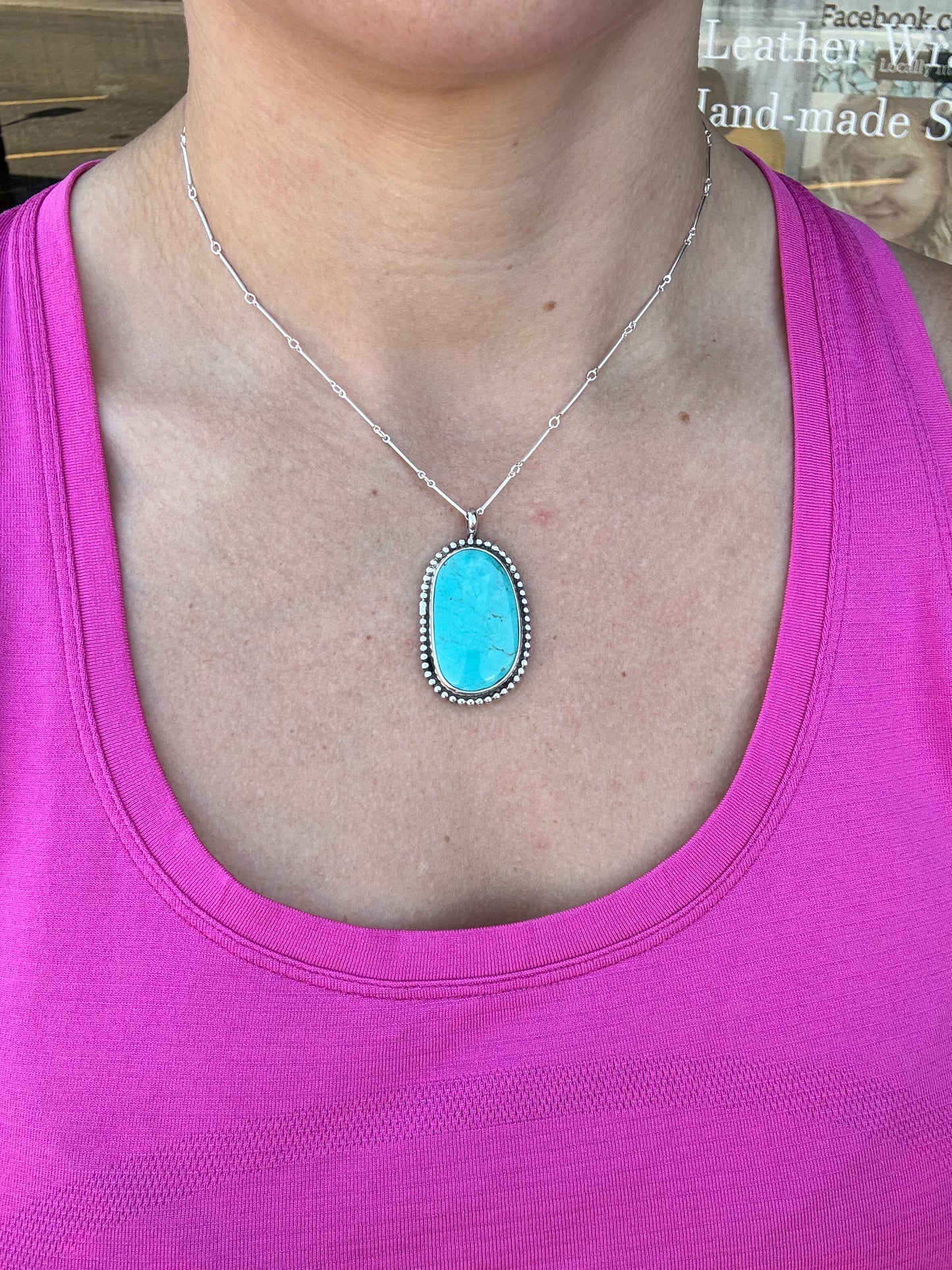 Kingman turquoise pendant