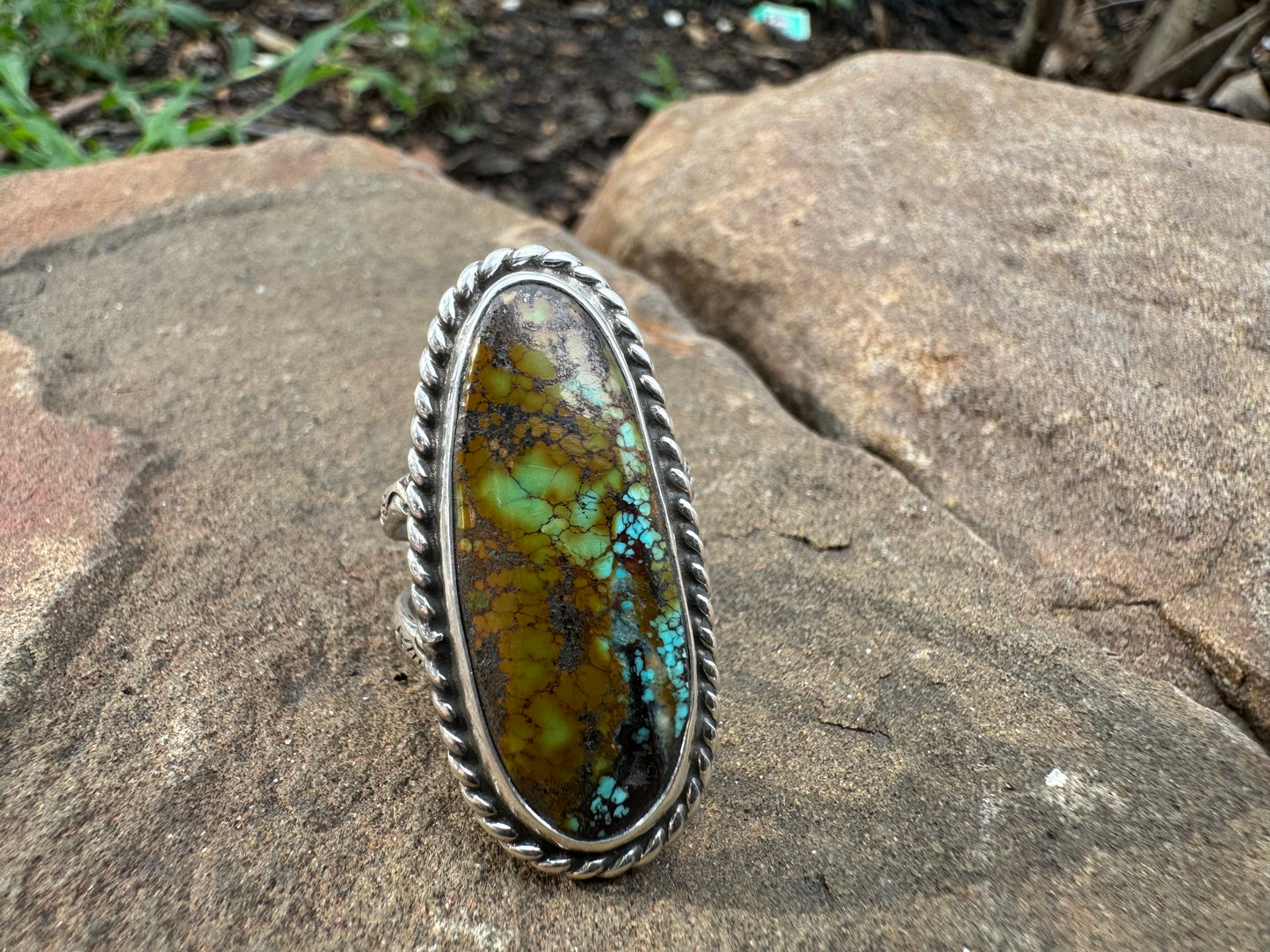 Polychrome turquoise ring size 9