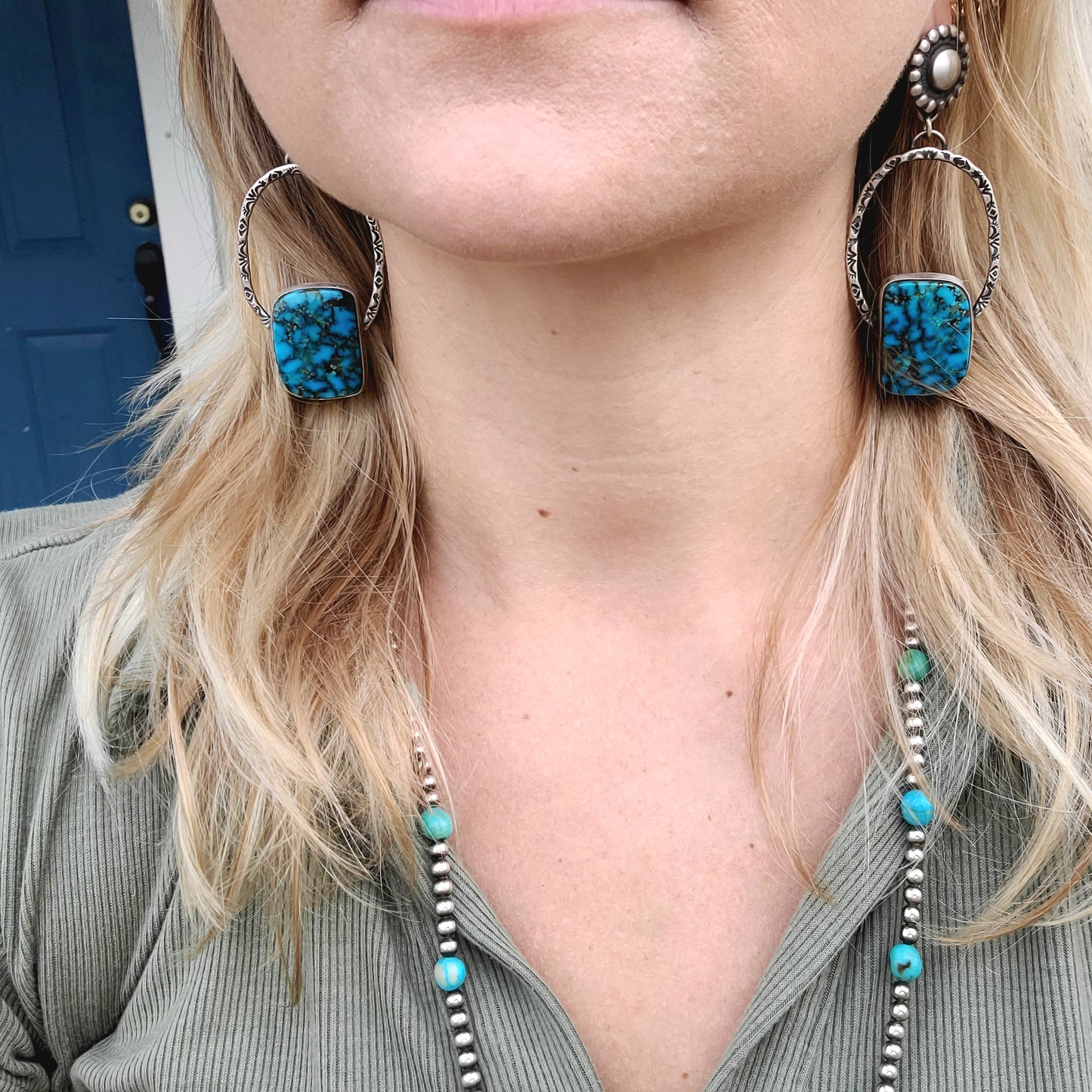 Old stock Kingman turquoise Earrings