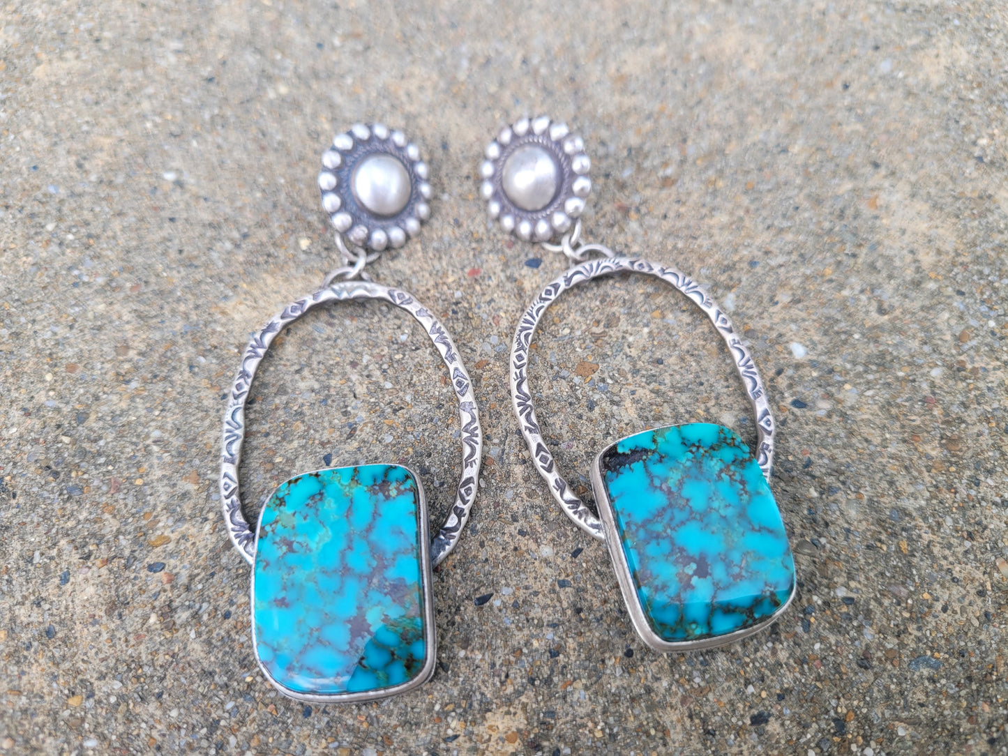 Old stock Kingman turquoise Earrings