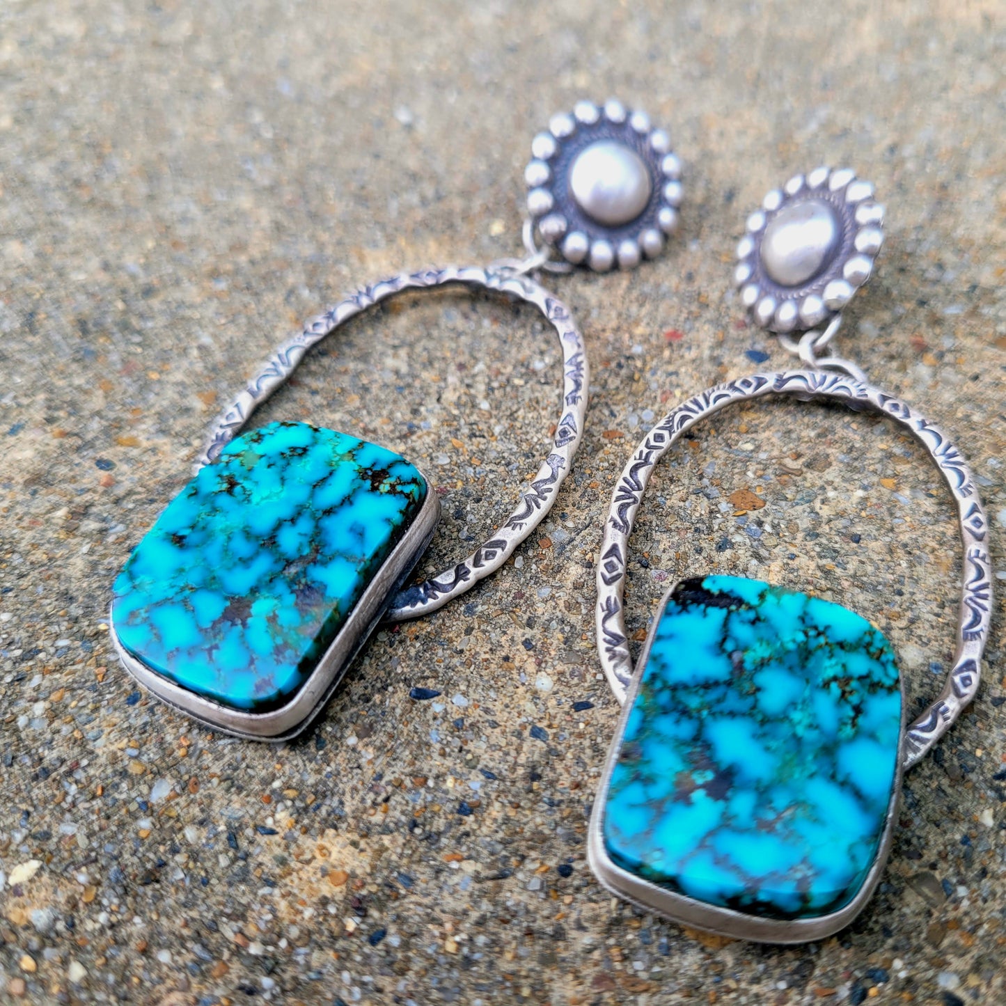 Old stock Kingman turquoise Earrings