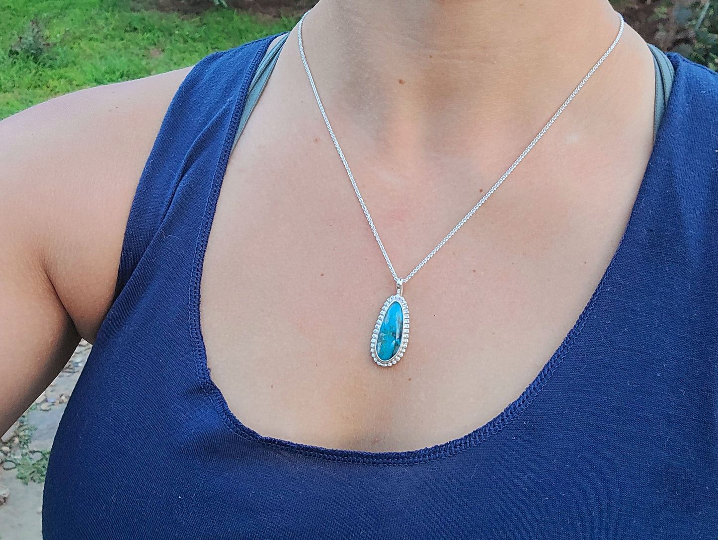 Kaolin Kingman Turquoise Necklace