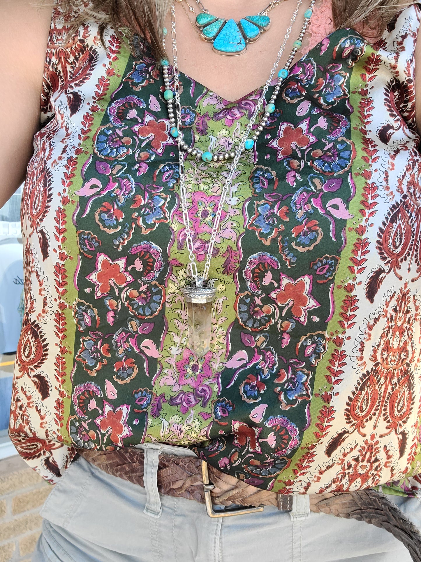 Smoky Quartz Crystal Necklace set