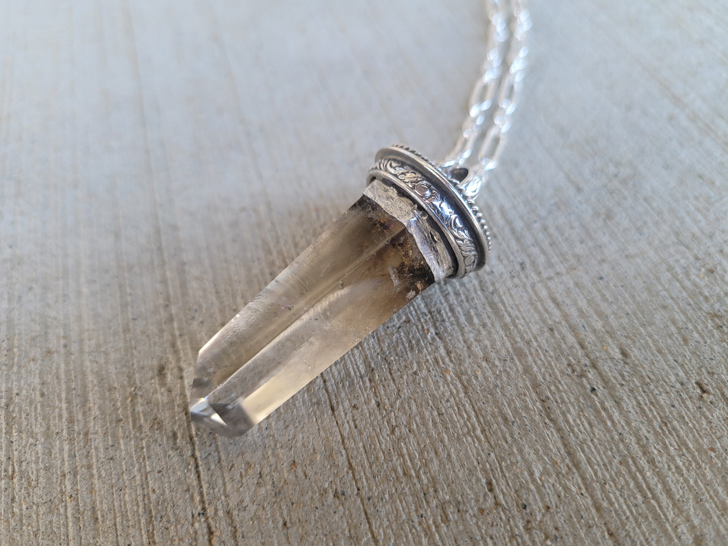Smoky Quartz Crystal Necklace set