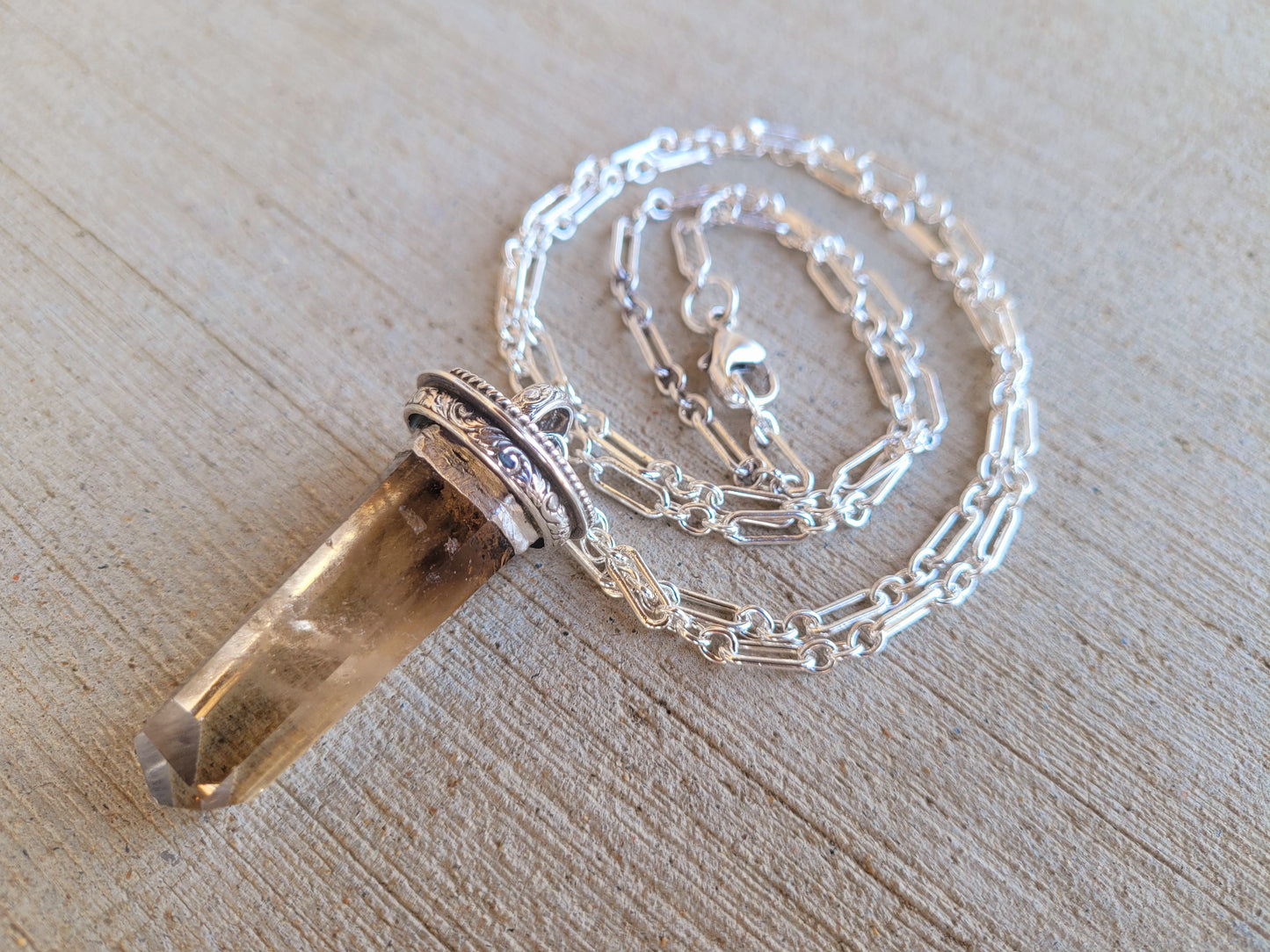 Smoky Quartz Crystal Necklace set