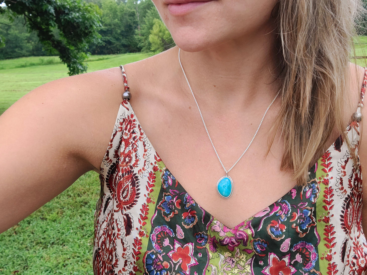 Kingman turquoise pendant