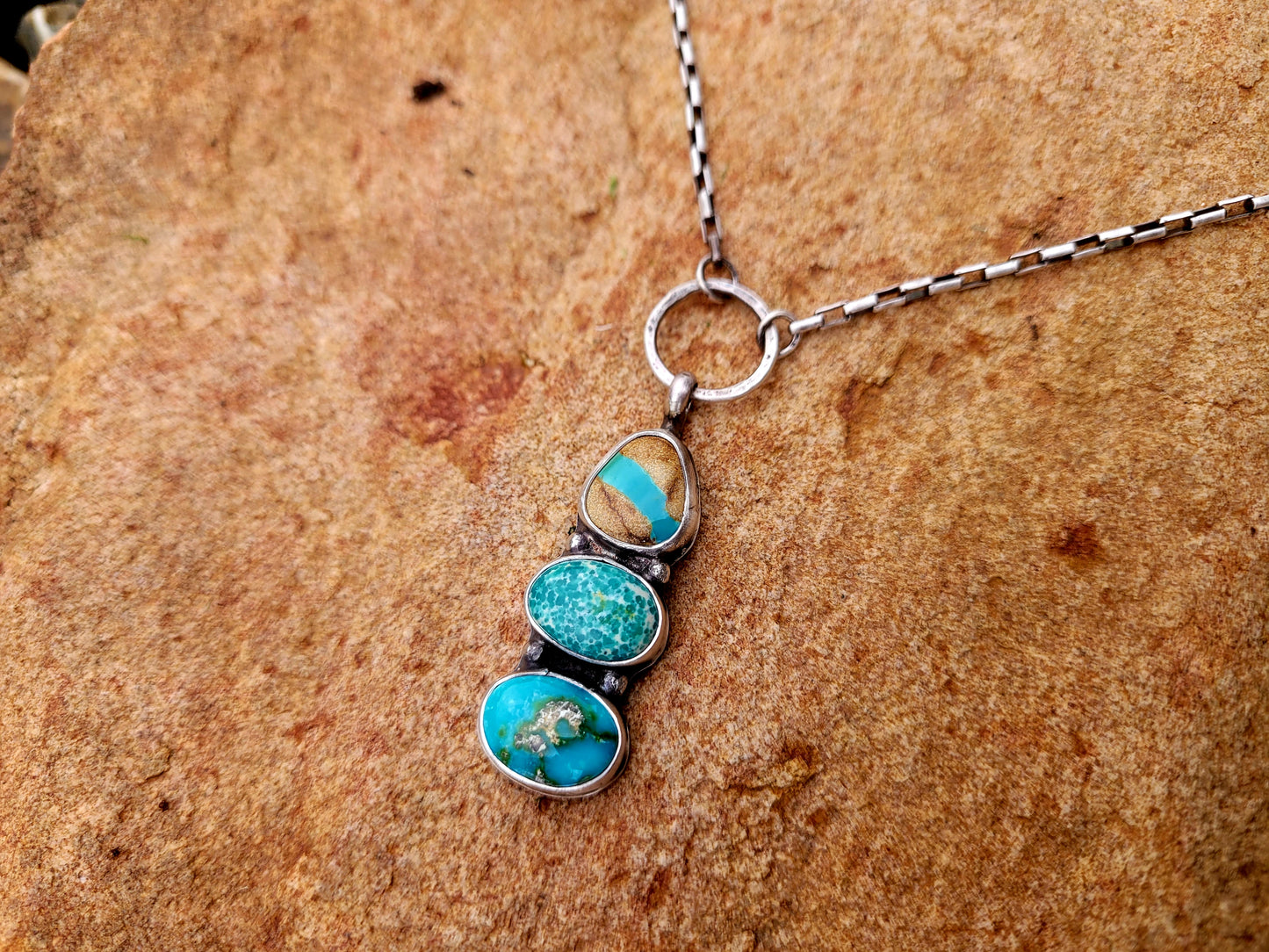 Three stone Turquoise necklace
