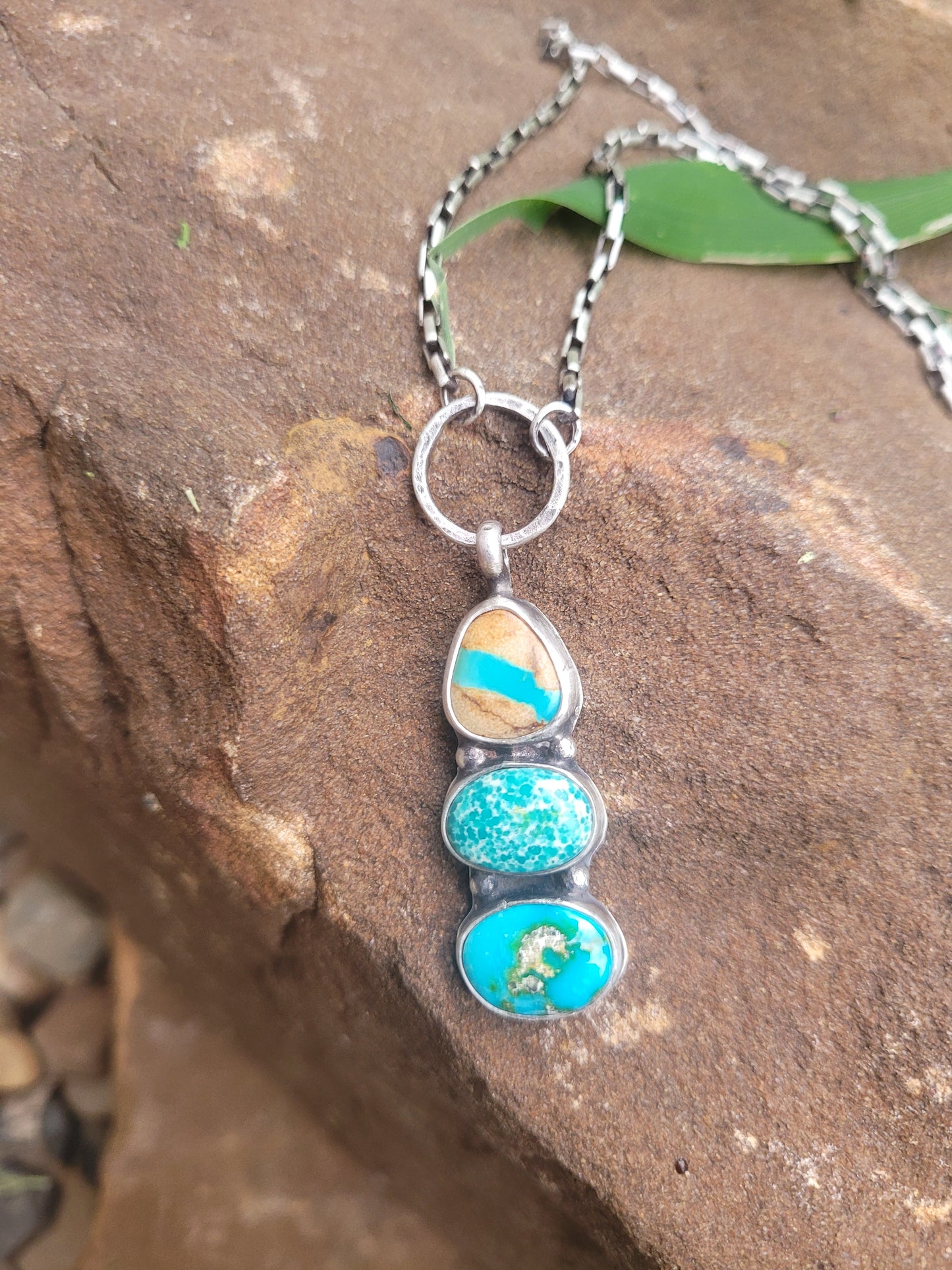 Three stone Turquoise necklace