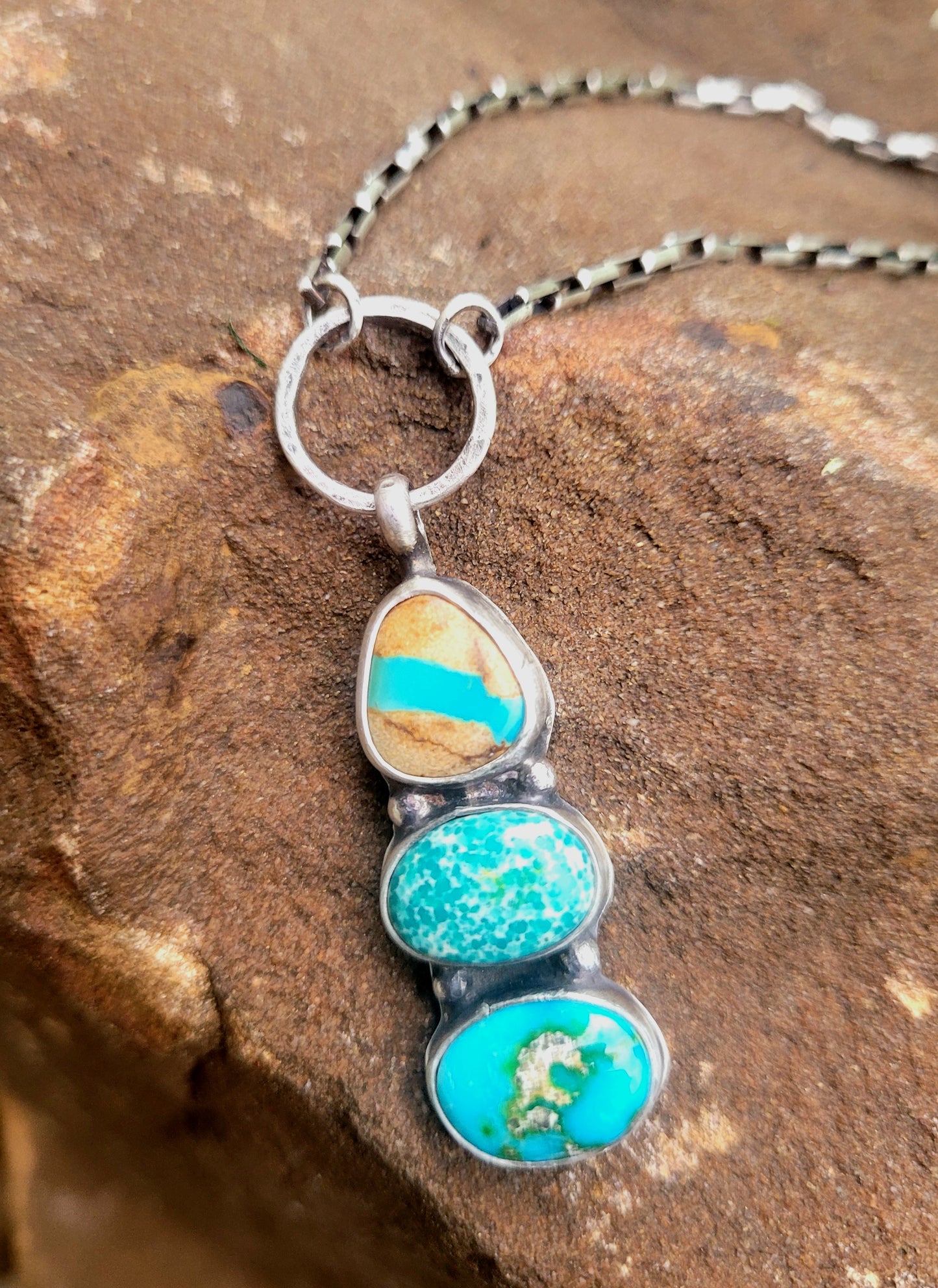 Three stone Turquoise necklace