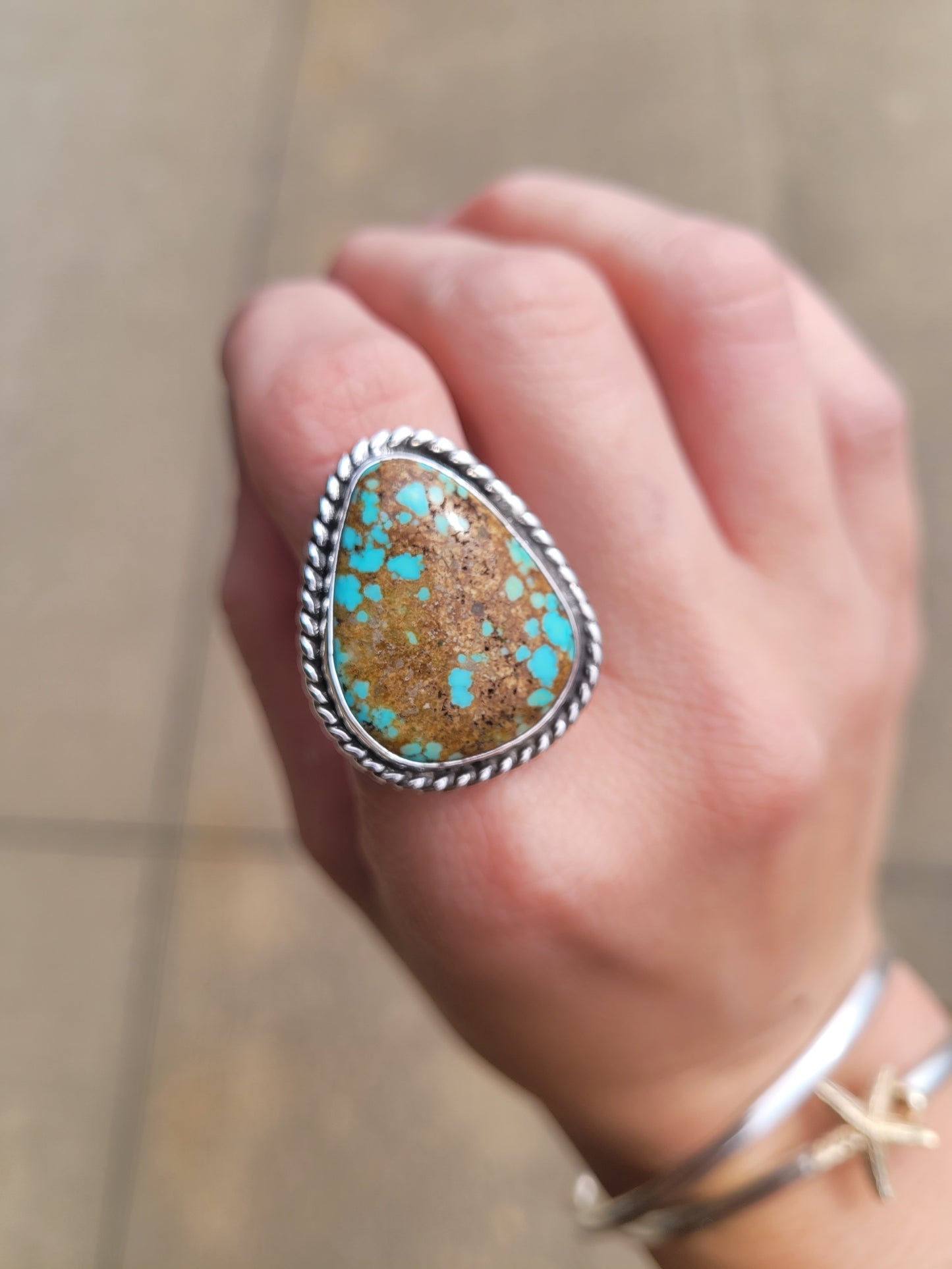 Number Eight turquoise ring size 6.5