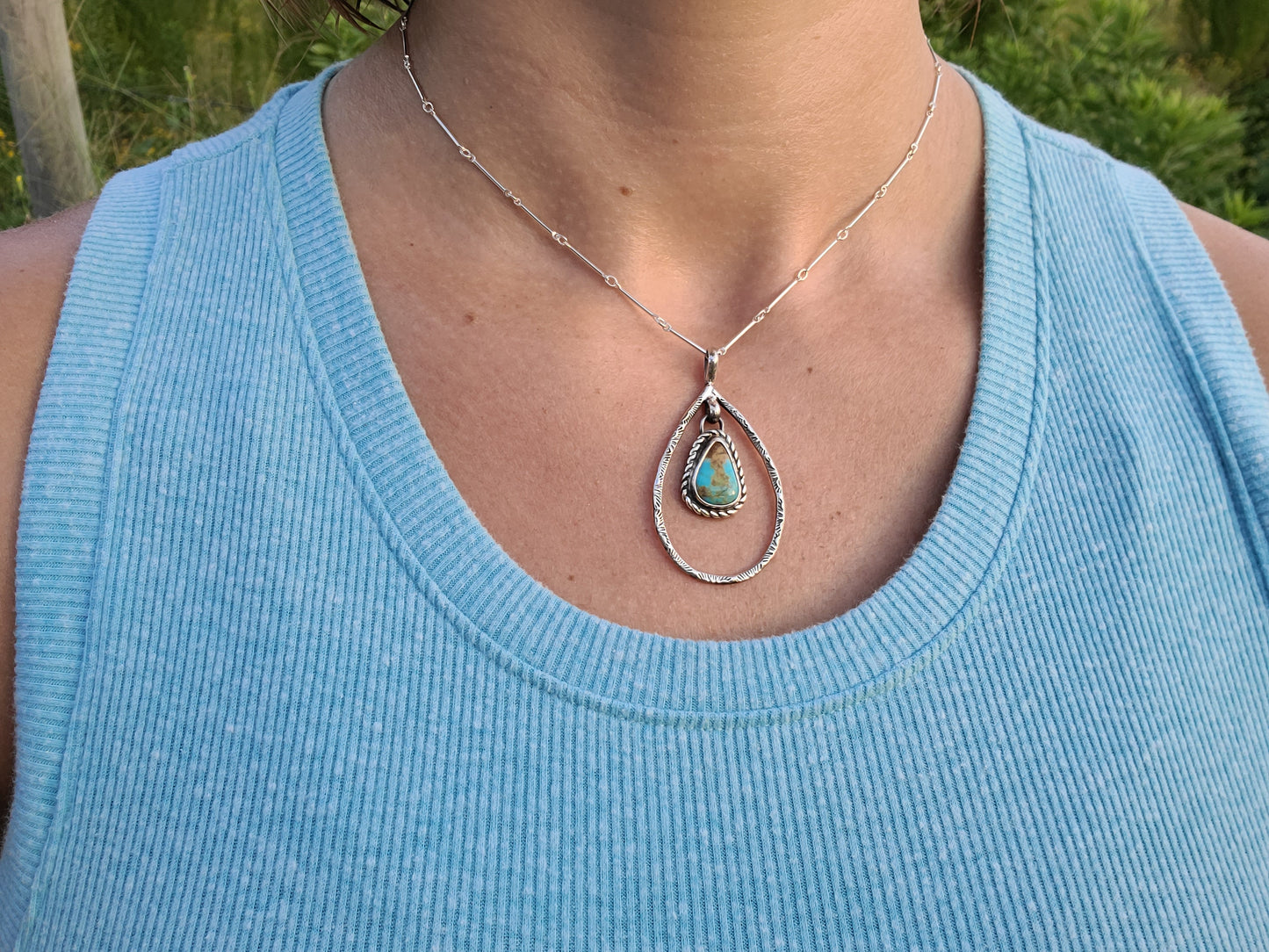 Elegant Royston Turquoise Pendant