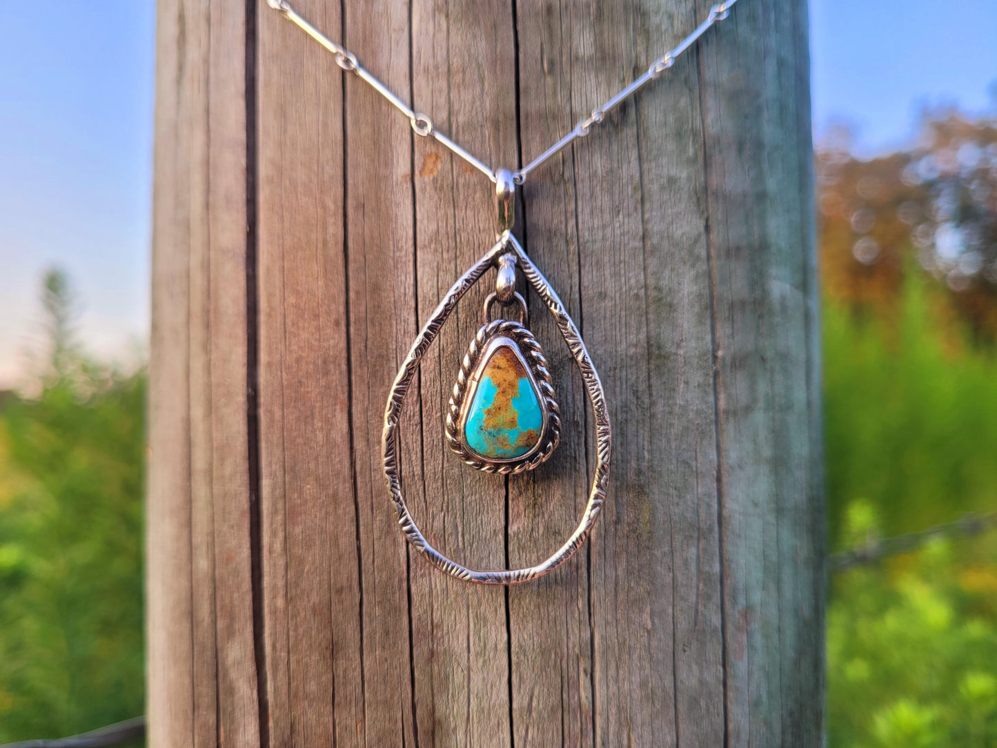 Elegant Royston Turquoise Pendant