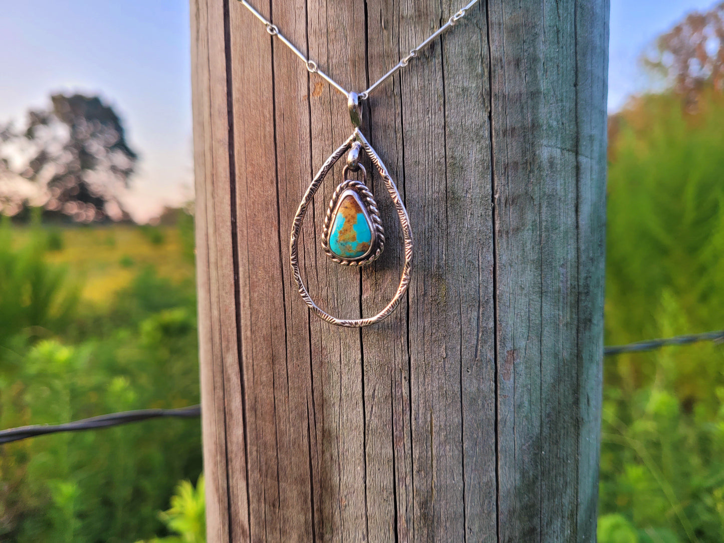 Elegant Royston Turquoise Pendant