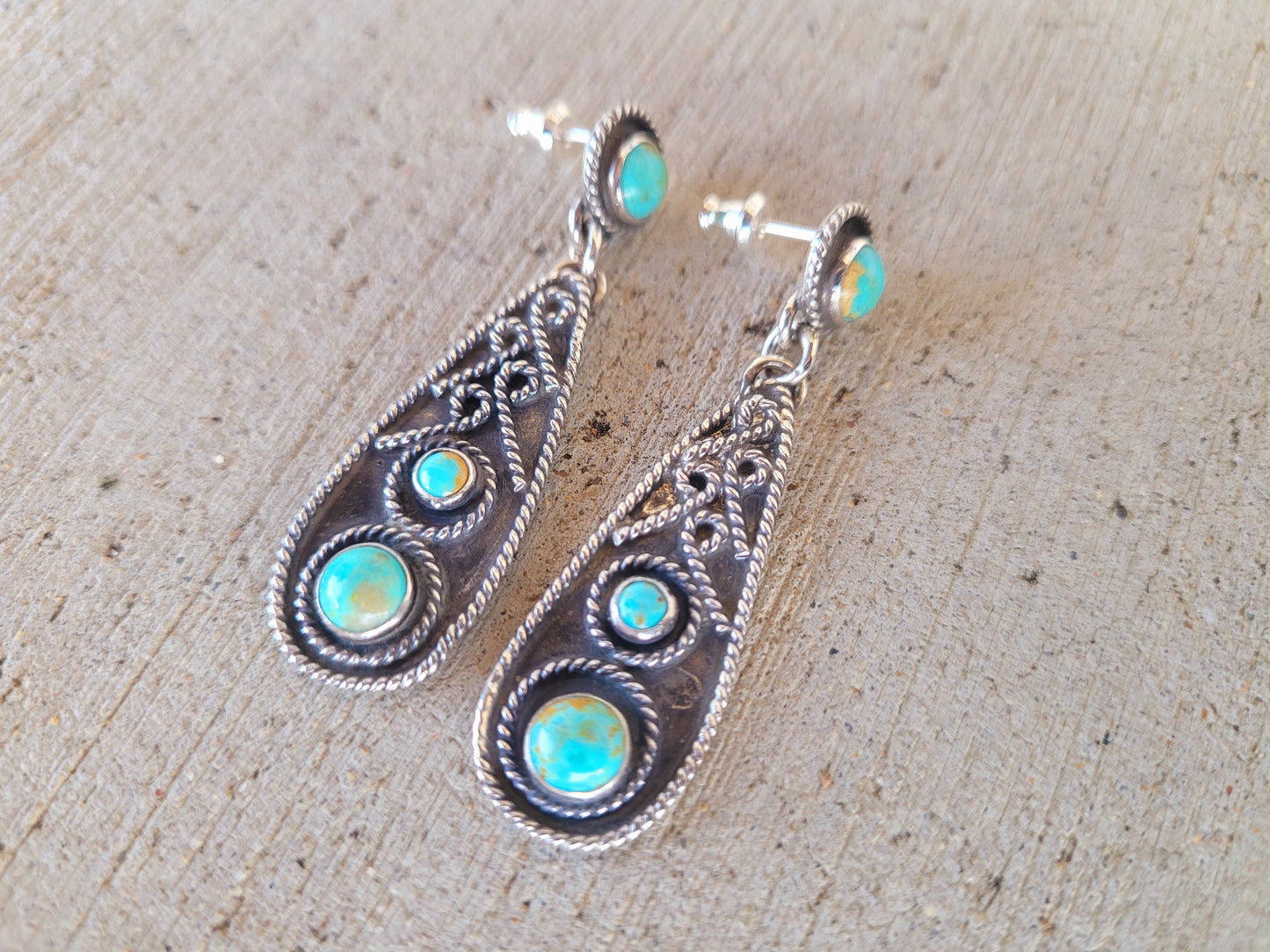 Kingman turquoise earrings