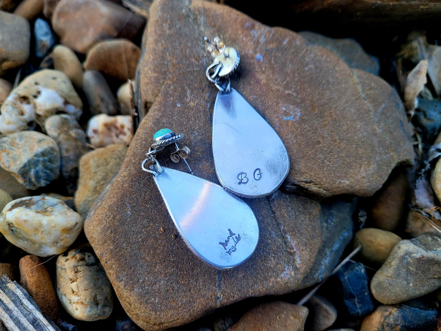 Dangle turquoise drop earrings