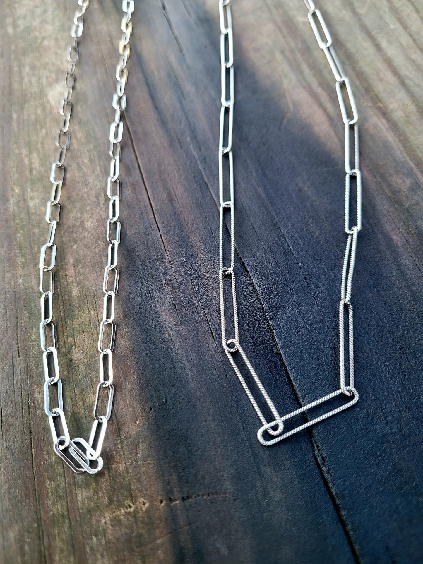 Sterling silver paper clip chain