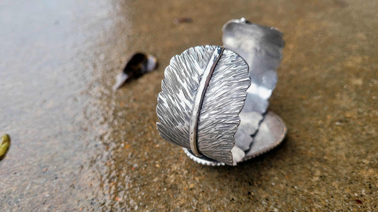 Royston turquoise Feather Cuff