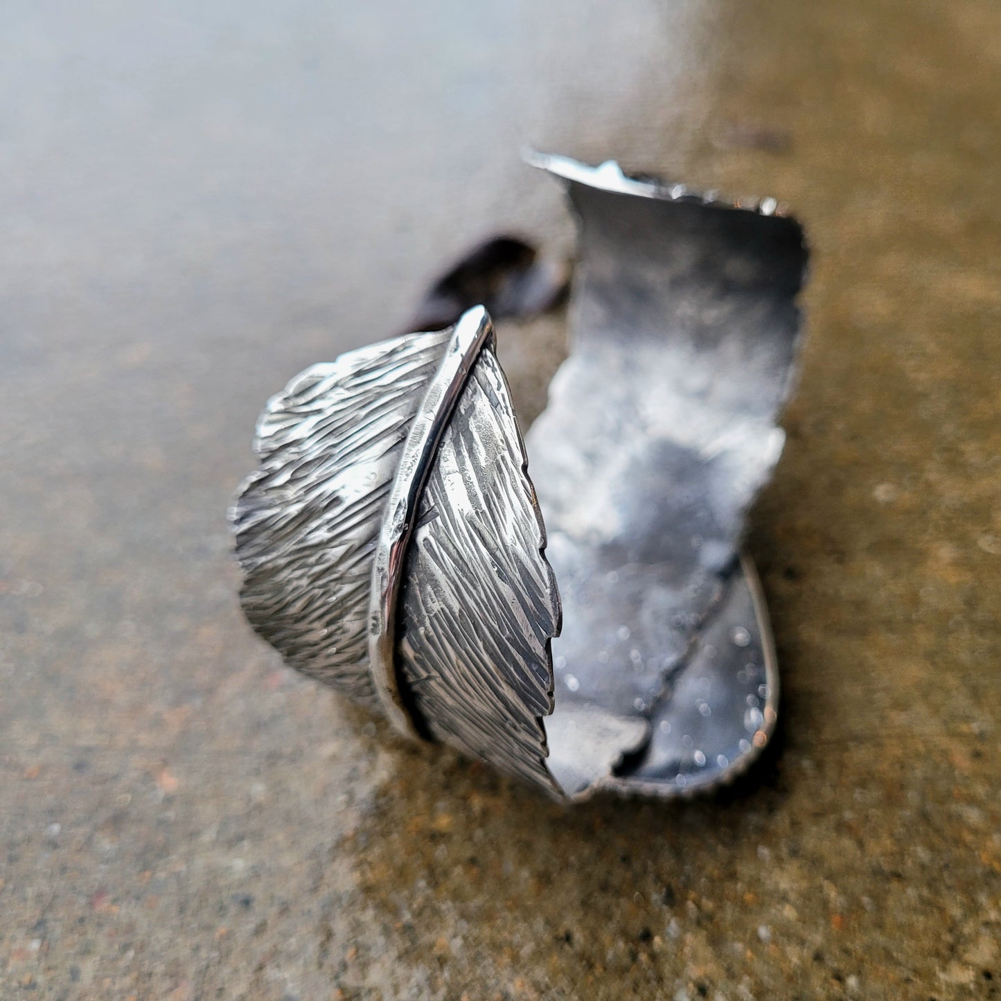 Royston turquoise Feather Cuff