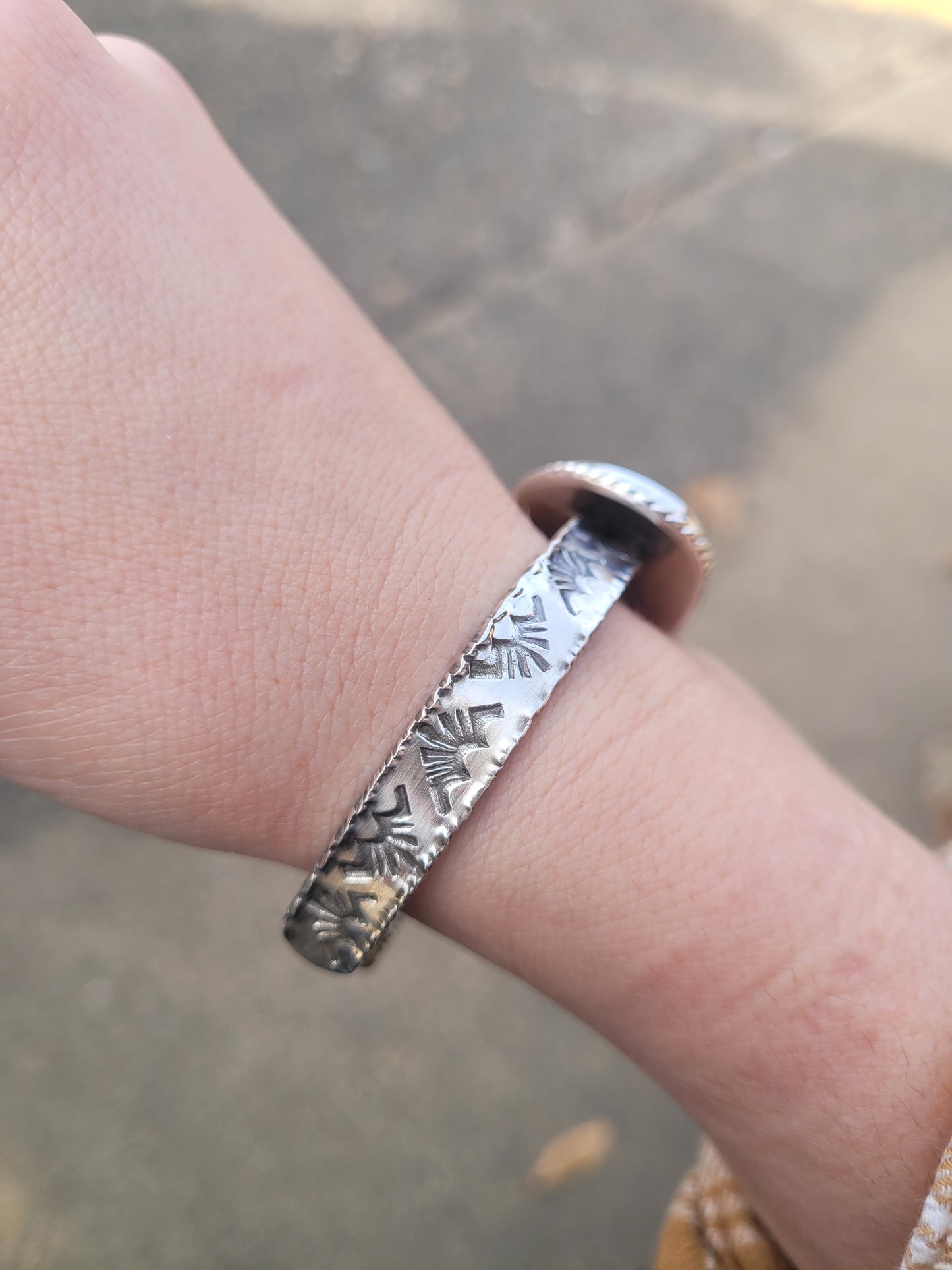 Number eight turquoise cuff
