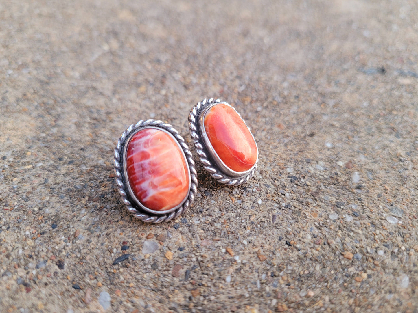 Spiny oyster post earrings