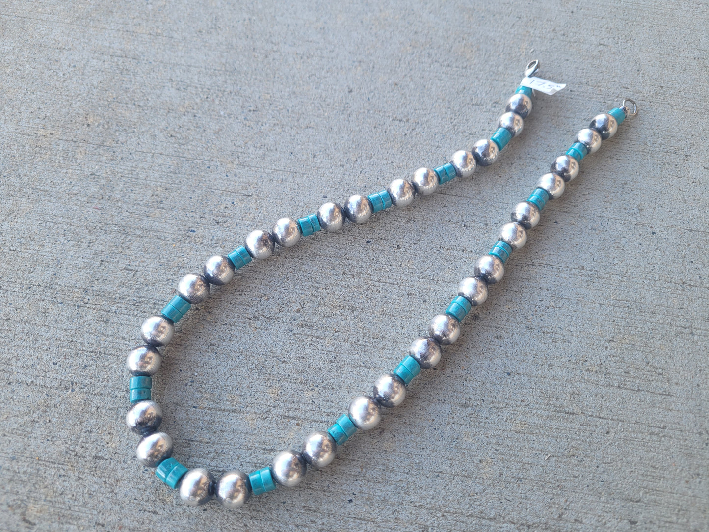 Navajo pearl and turquoise necklace 22 inches