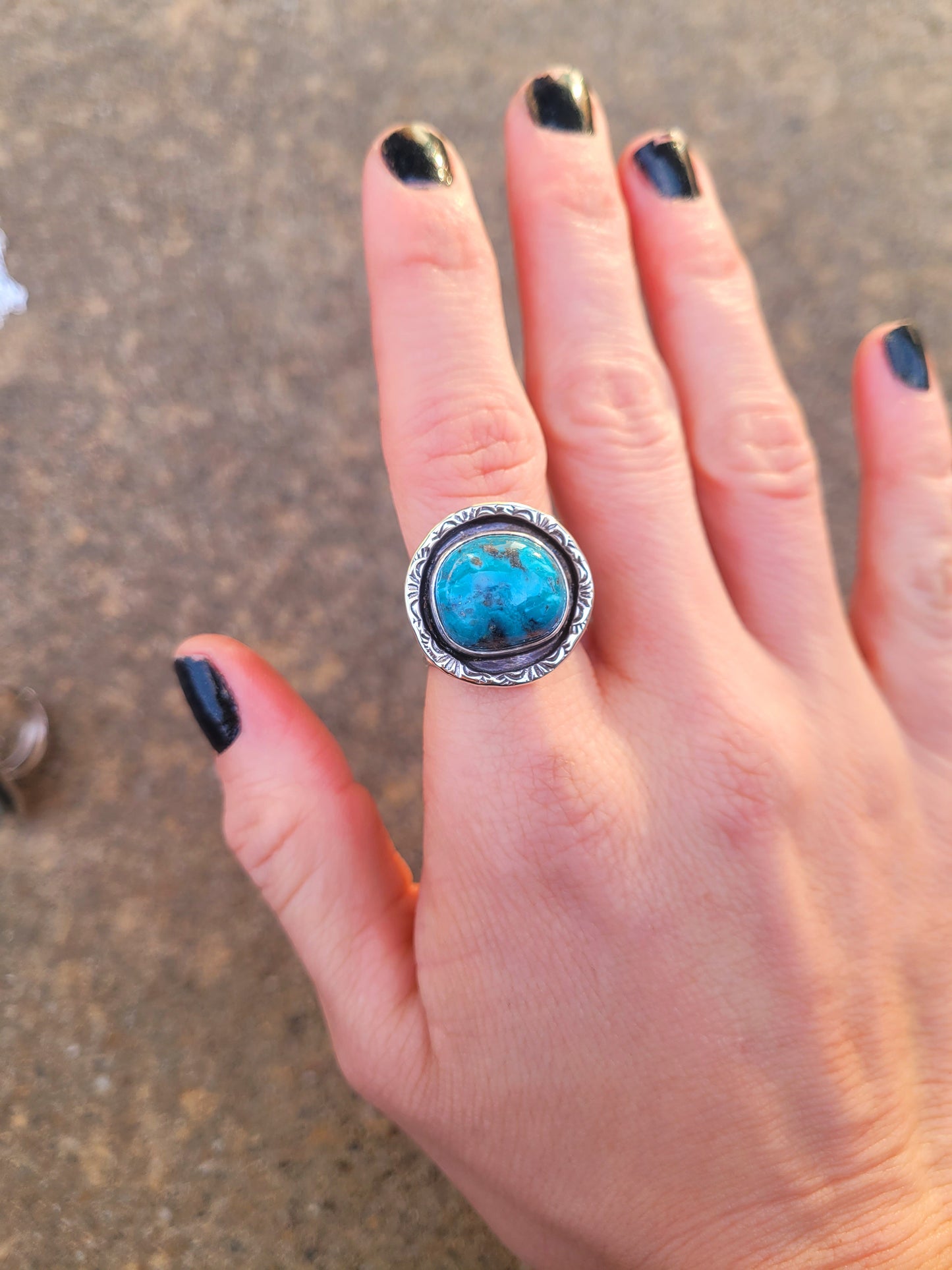 Shadowbox Turquoise ring size 7