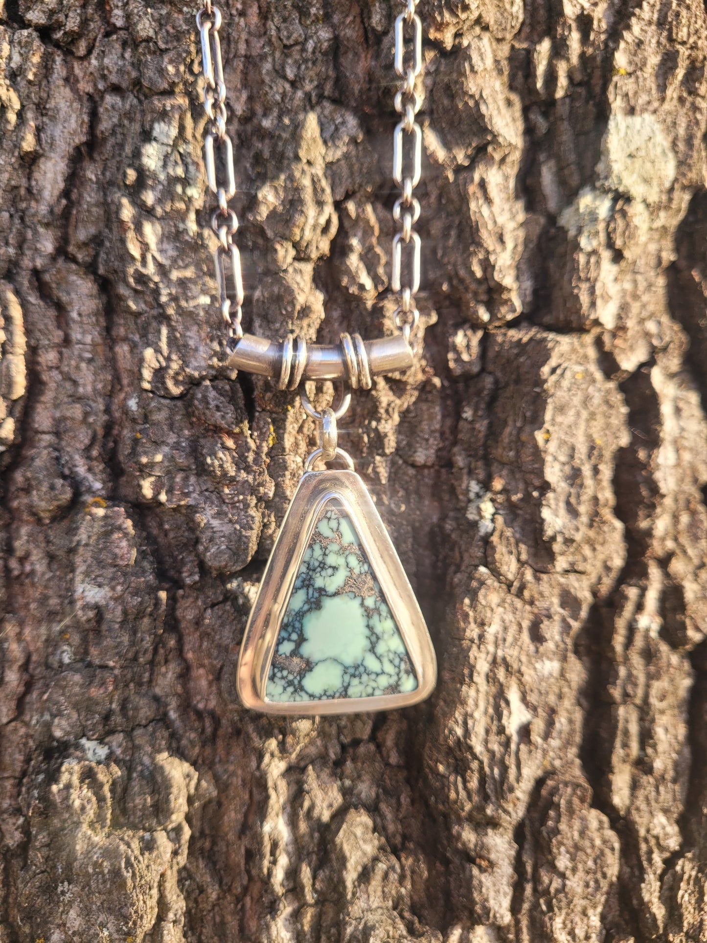 Saguaro Variscite triangle pendant