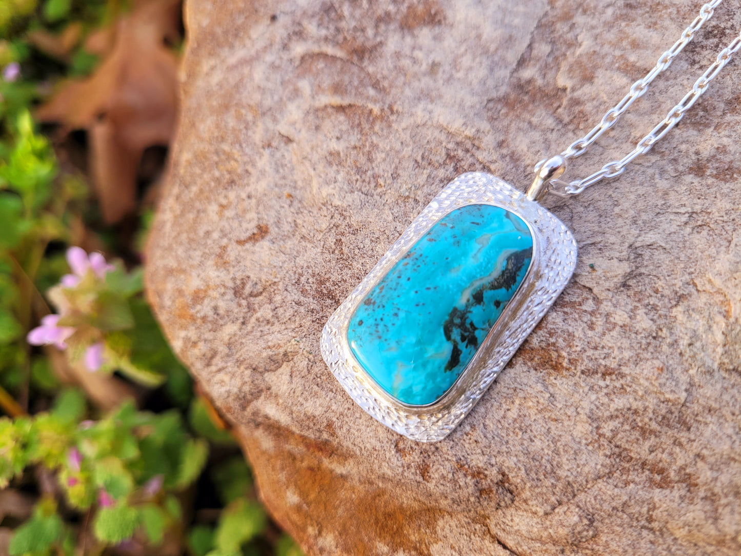 Smoky Blue Kingman turquoise Necklace
