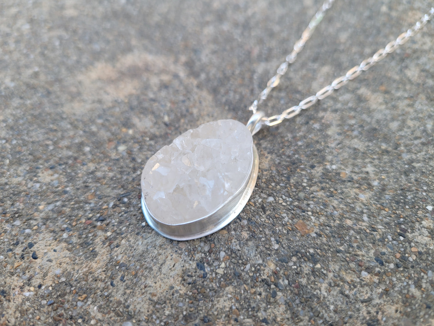 Quartz cluster pendant