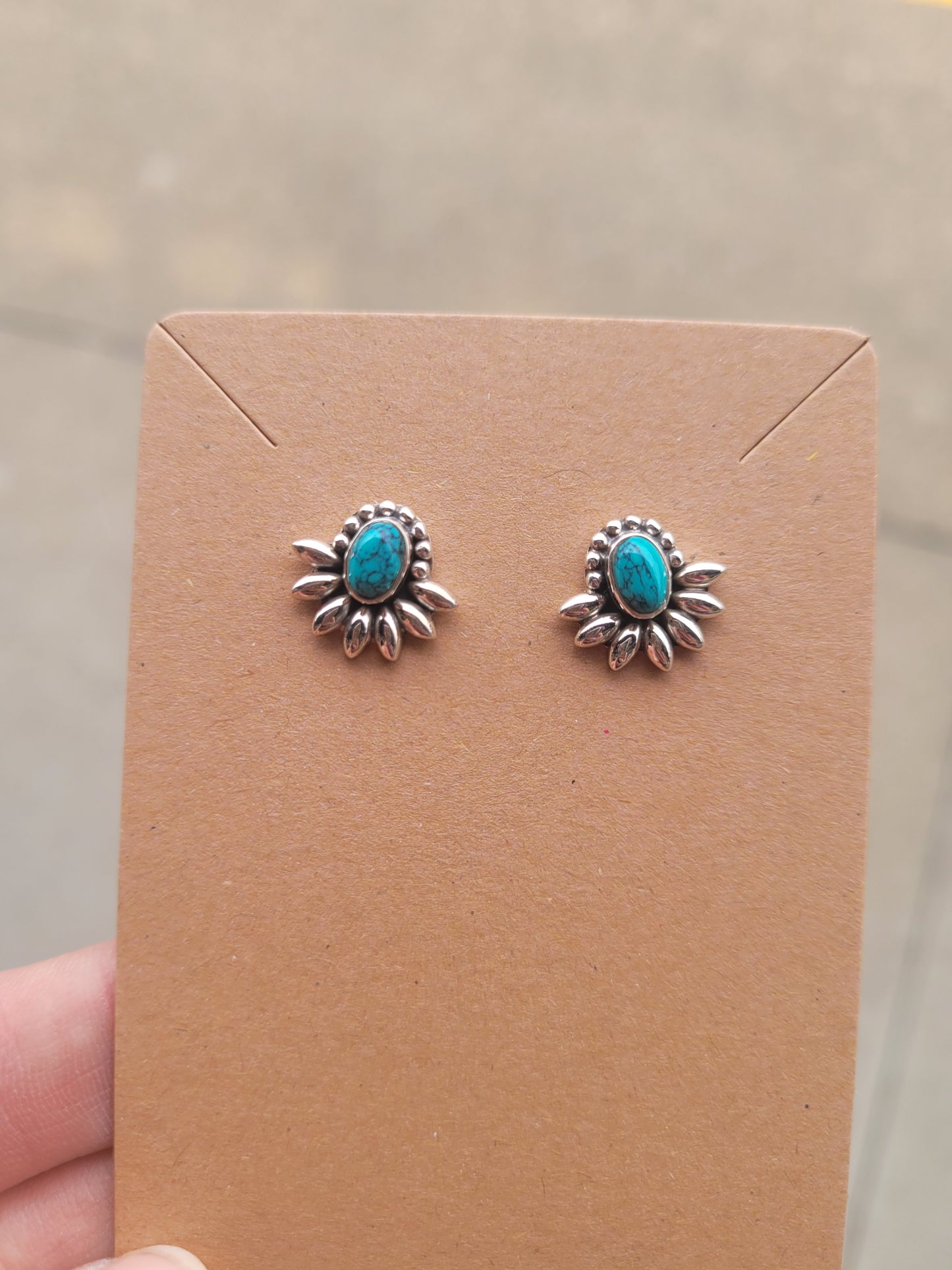 Turquoise post earrings