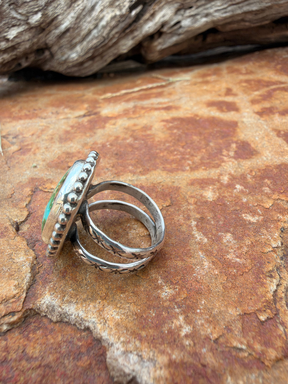 Sonoran Gold Turquoise Sterling Silver Ring – Custom Order size 5