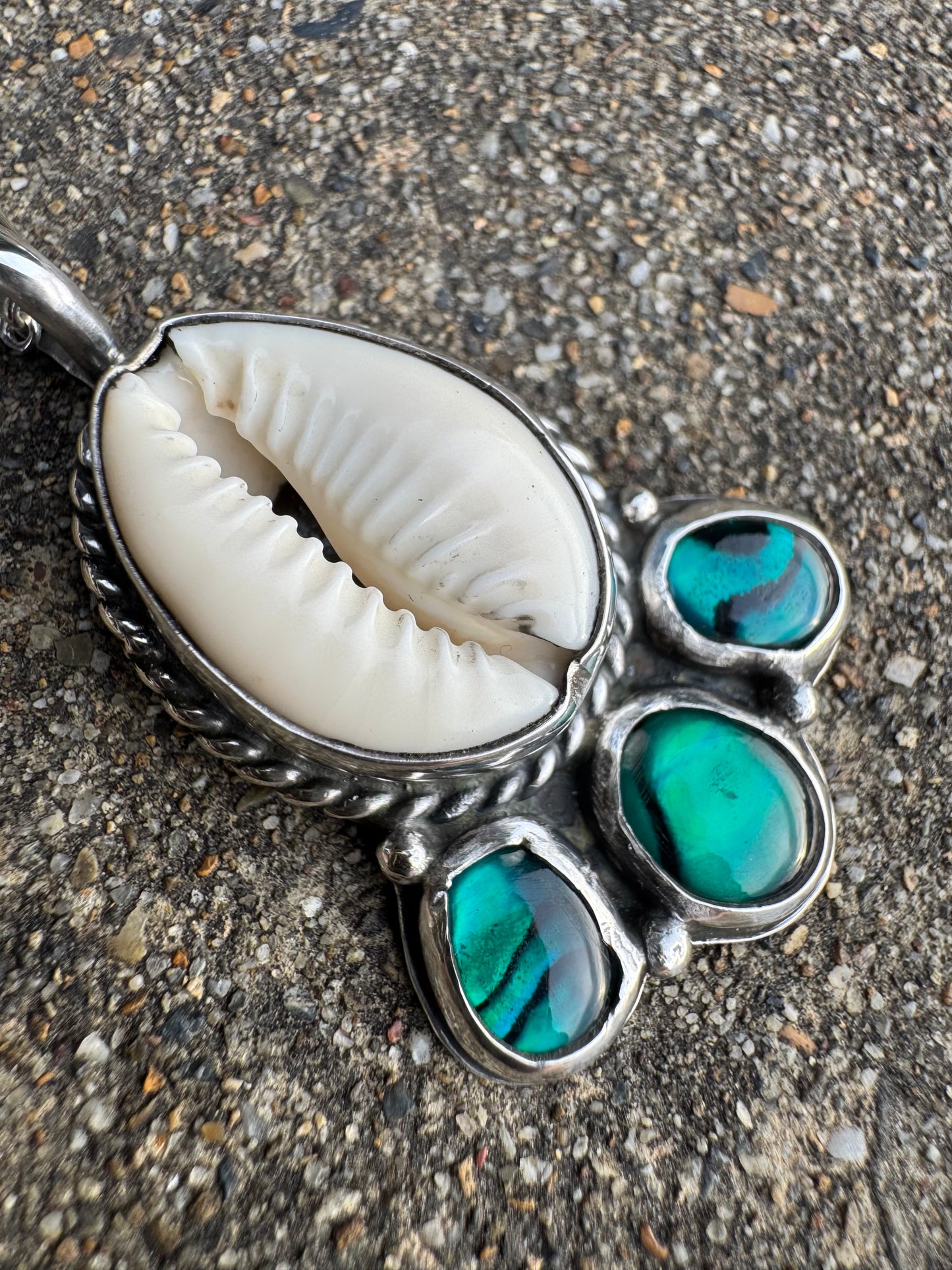 Cowrie Shell and Abalone Necklace