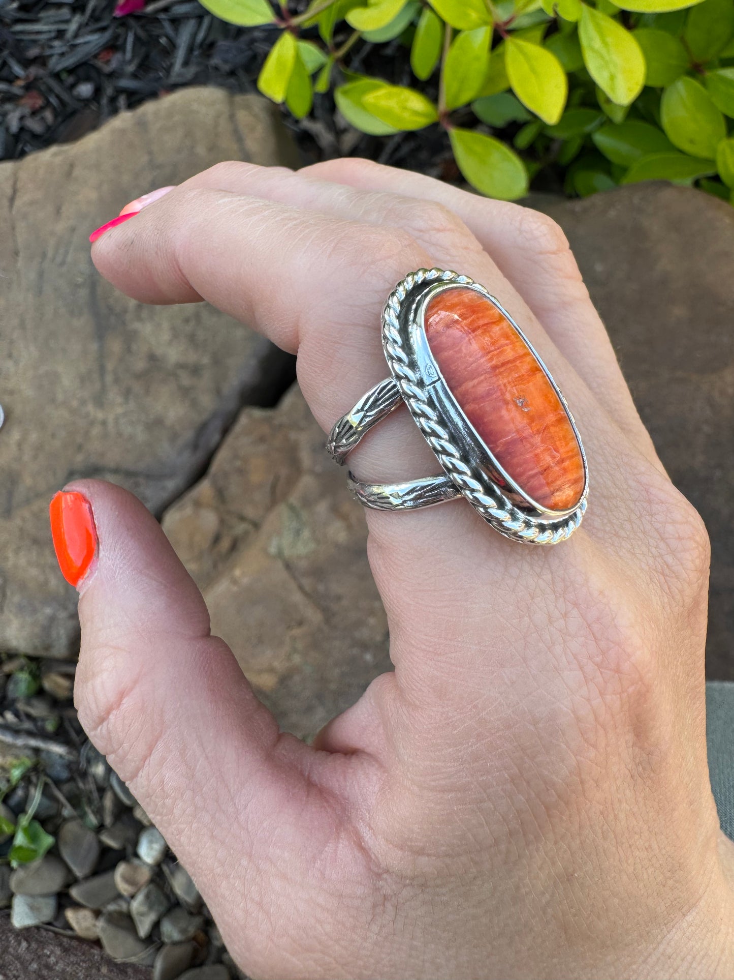 Spiny oyster statement ring