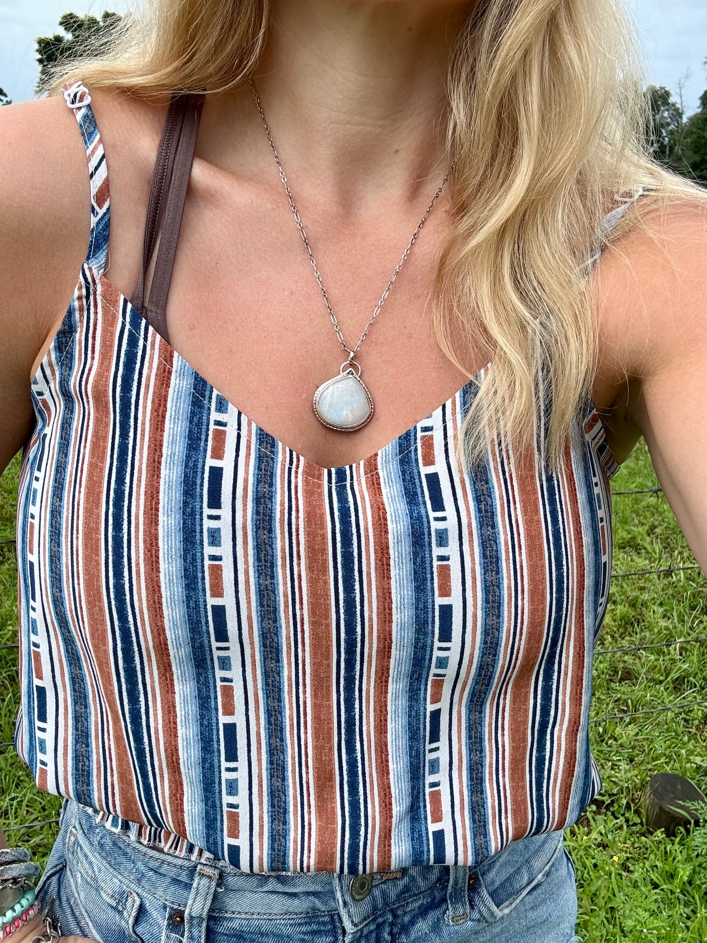 Moonstone Pear Pendant