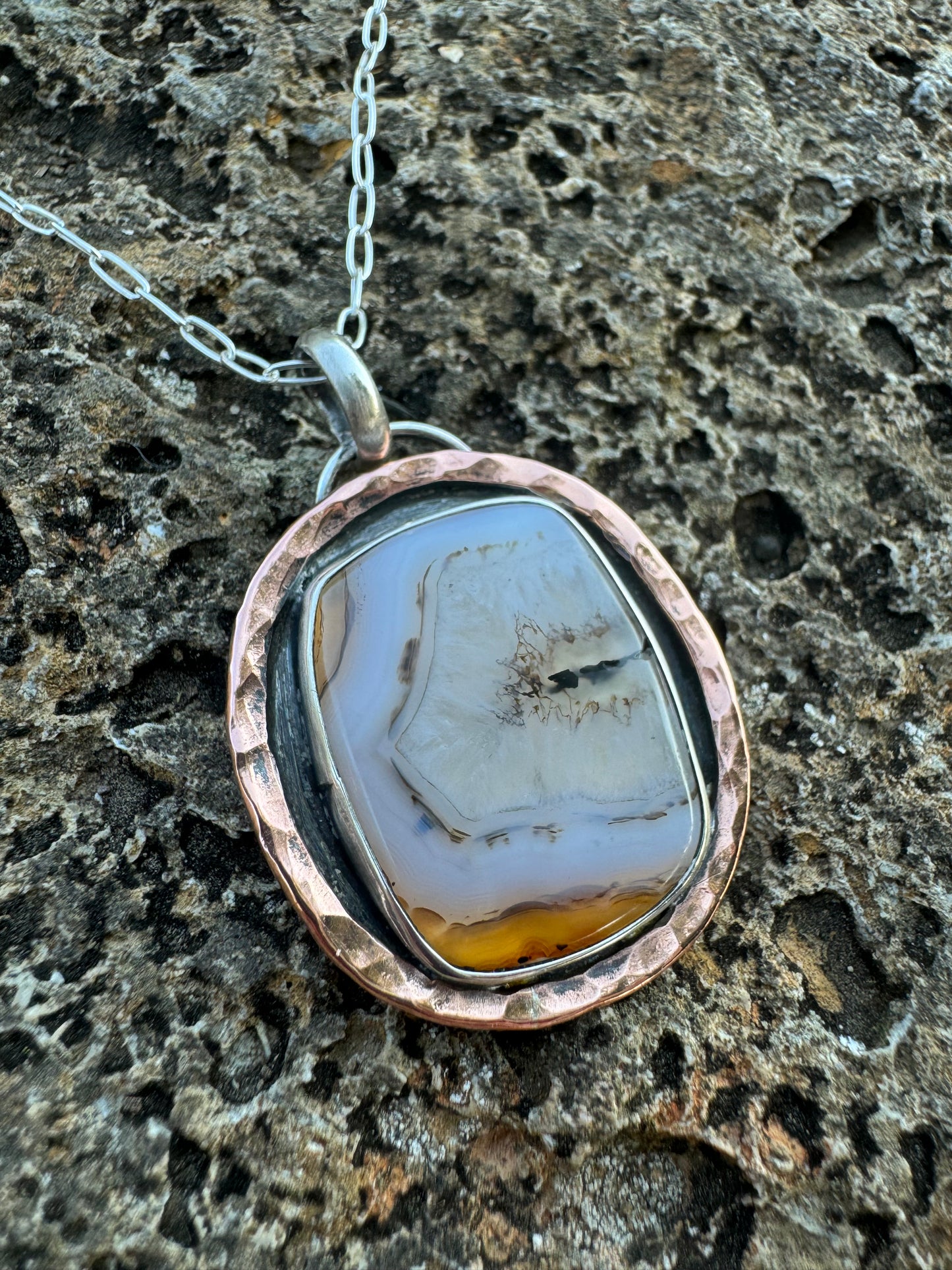 Montana Agate with Copper accent