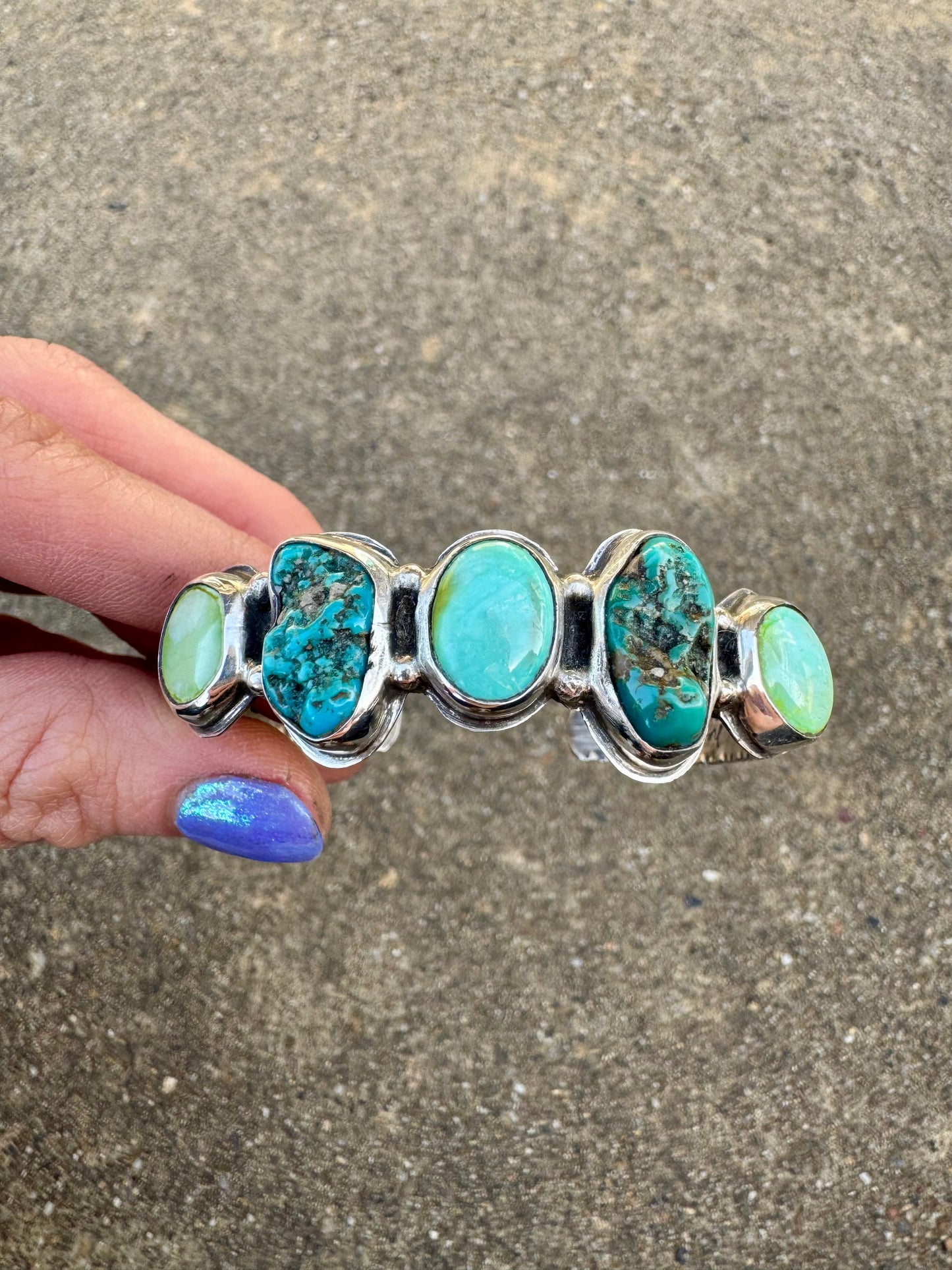 Mixed turquoise Stacker Cuff