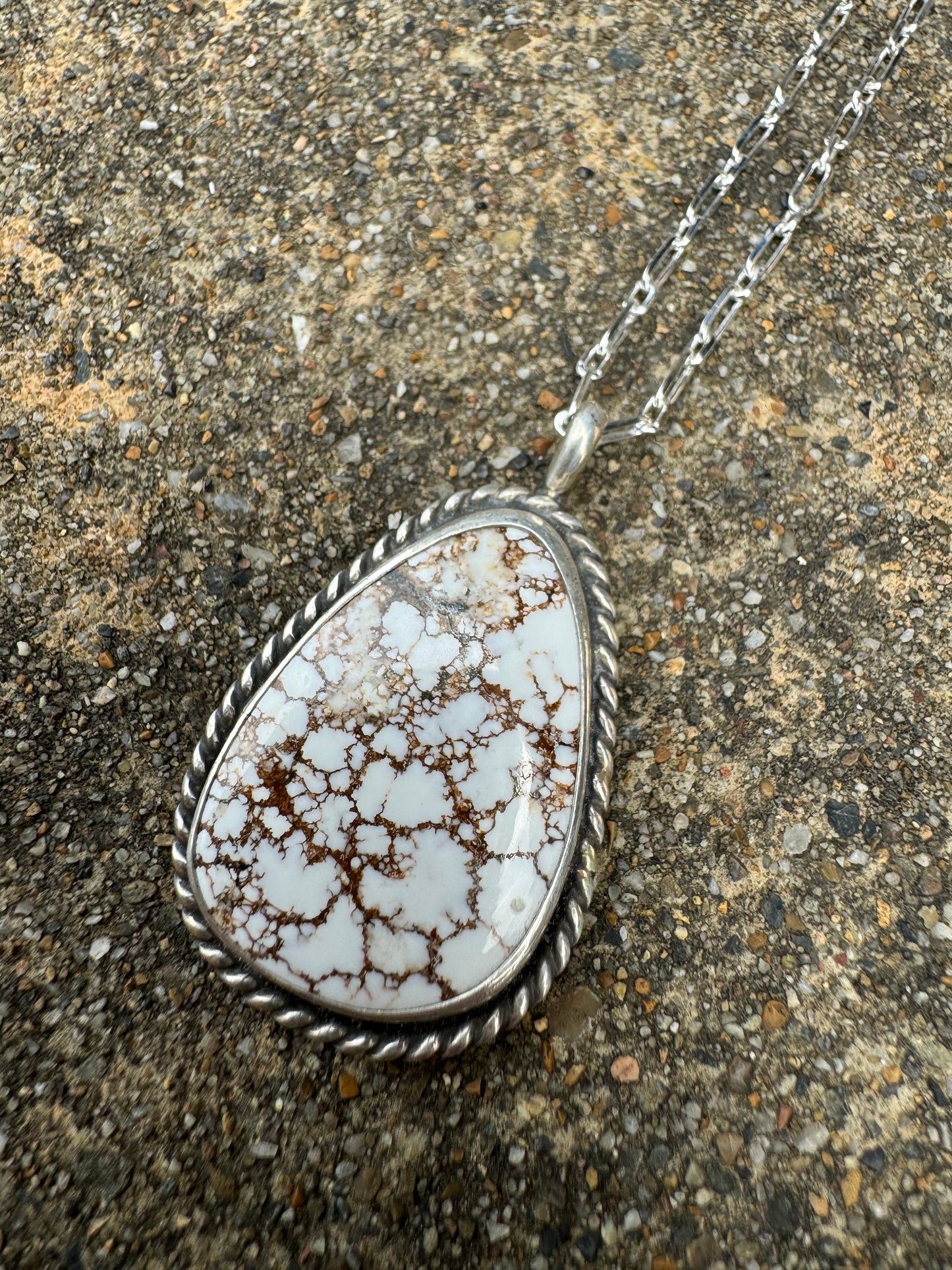 Wild horse magnesite necklace