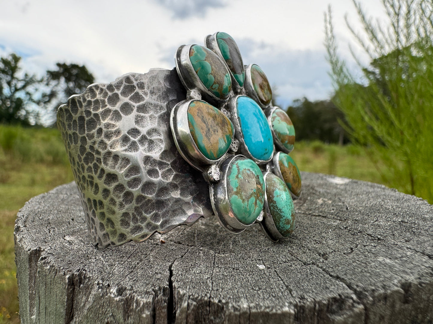 Tyrone turquoise Blossom cuff