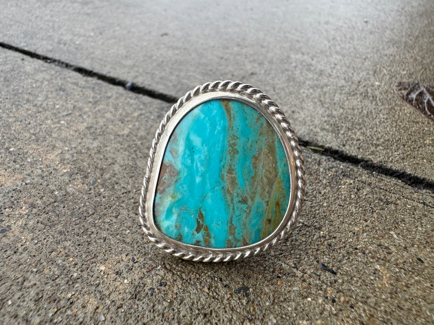 Kingman Turquoise Statement ring size 7