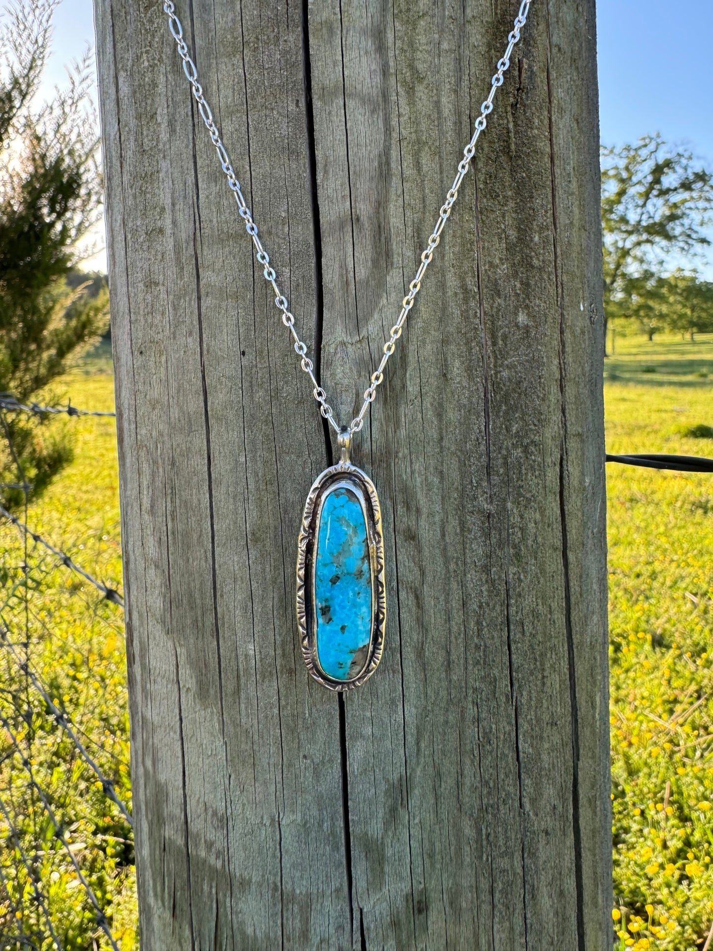 Shadow Box Kingman turquoise pendant