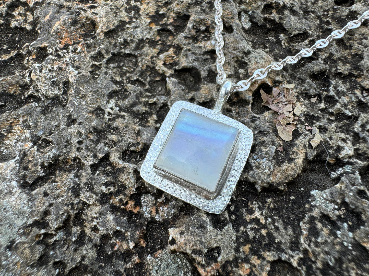 Square Moonstone pendant