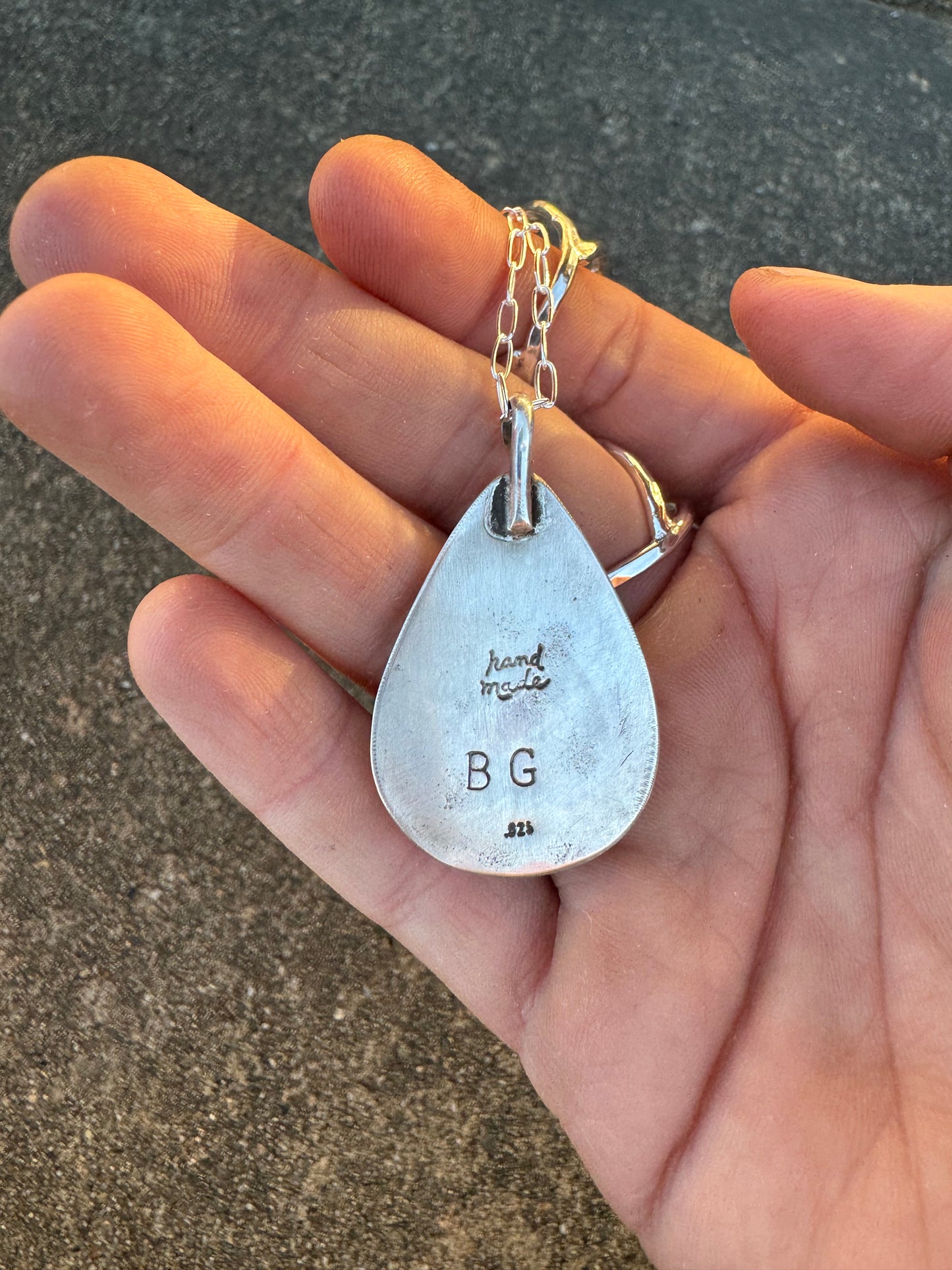 Lapis pear pendant