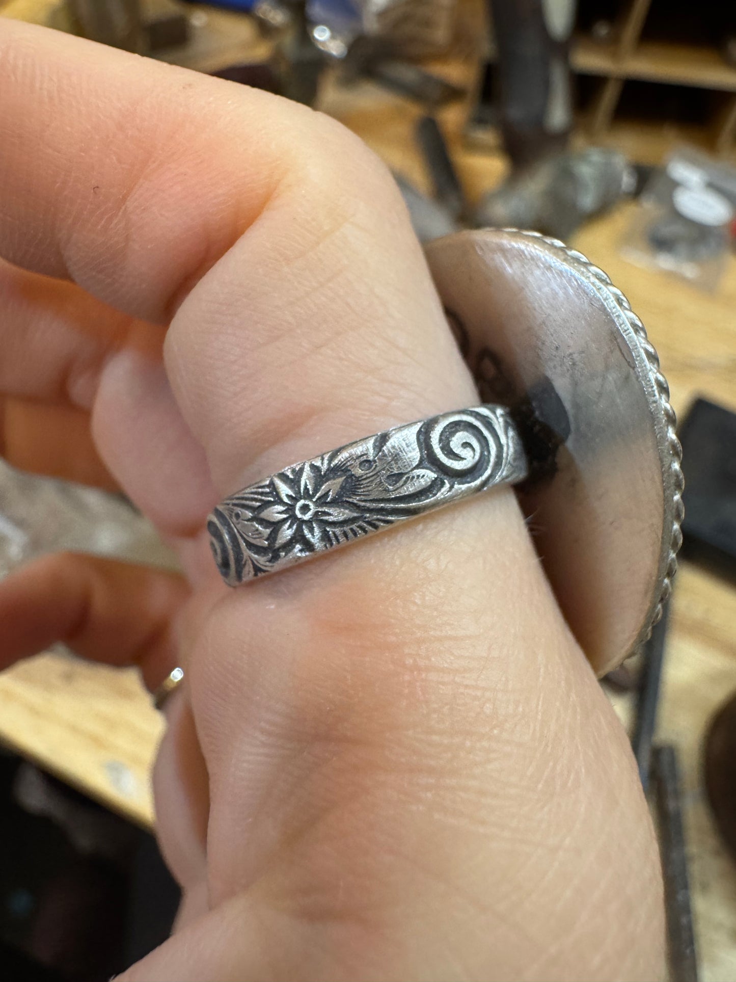 Kingman Turquoise Statement ring size 7