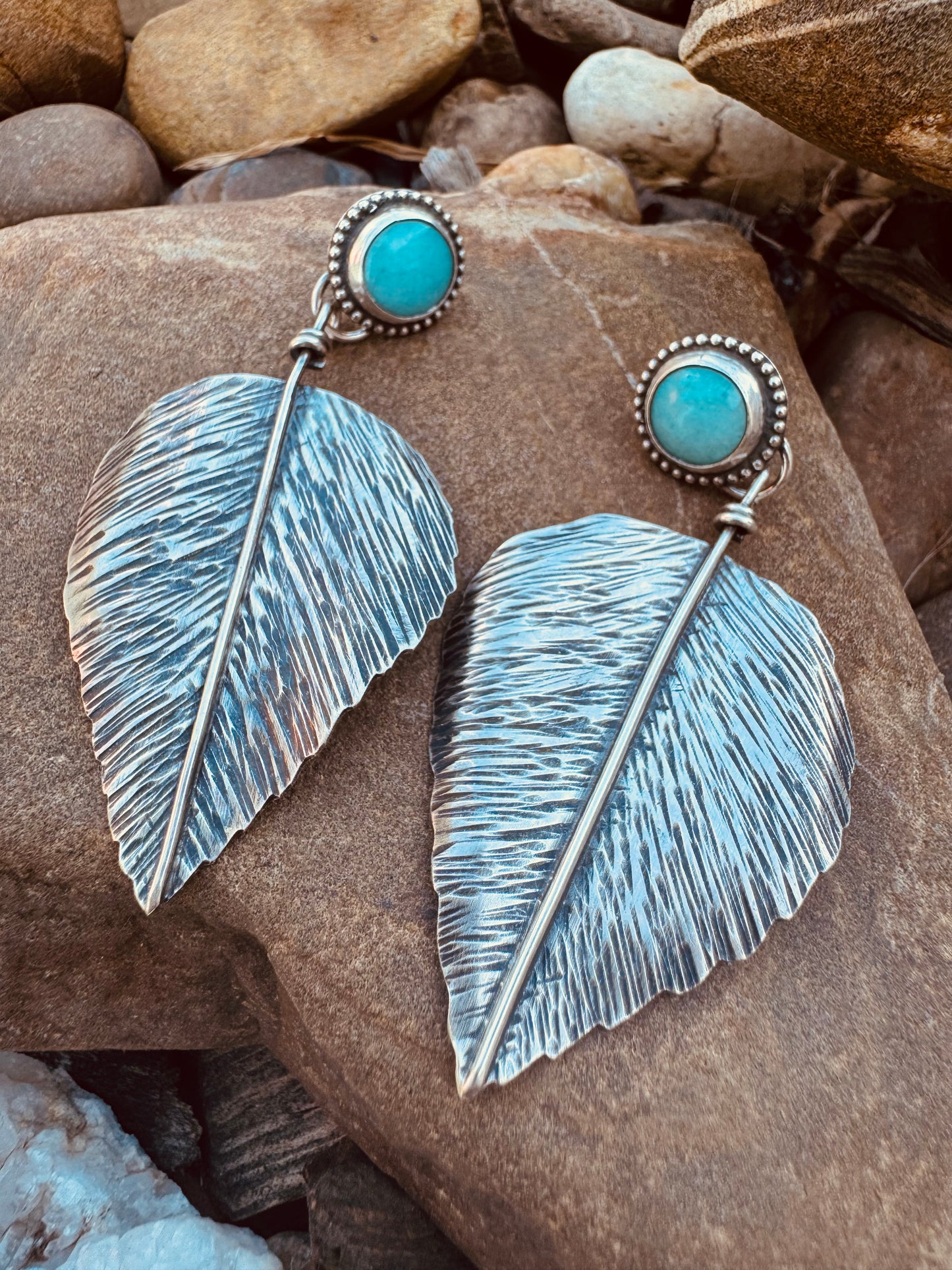Amazonite Leaf earrings