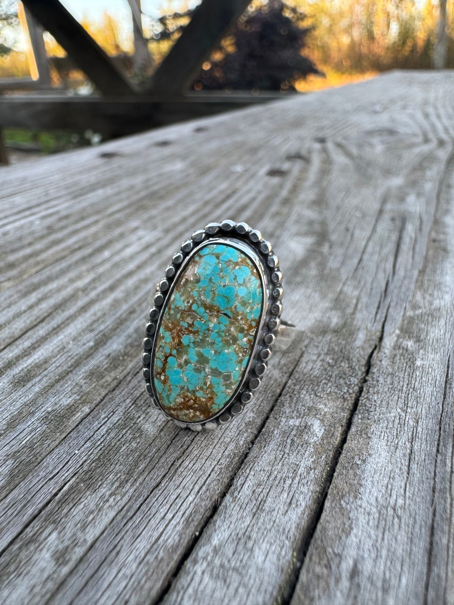 Number eight Turquoise ring size 10