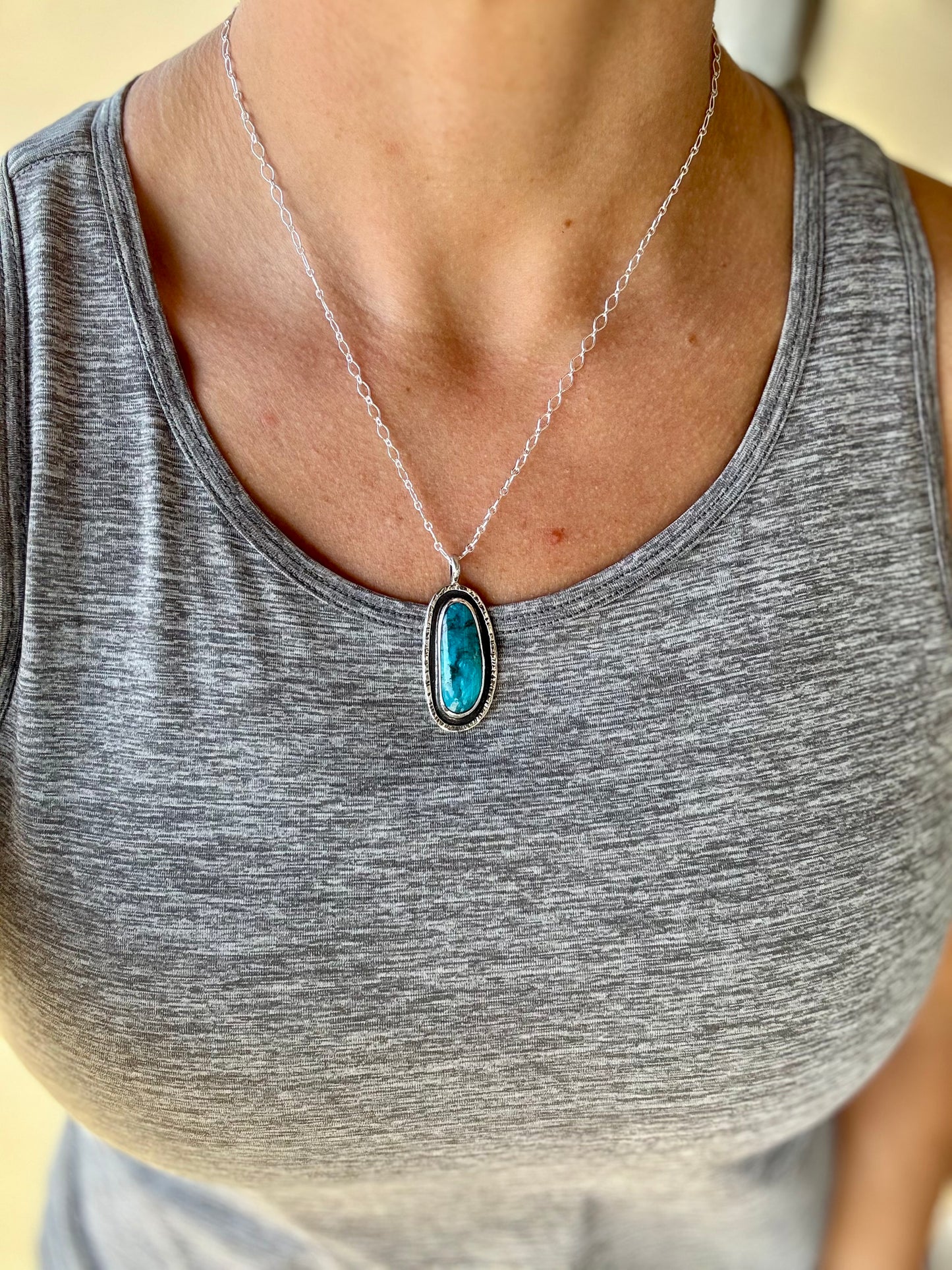 Dark Blue Kingman Turquoise necklace